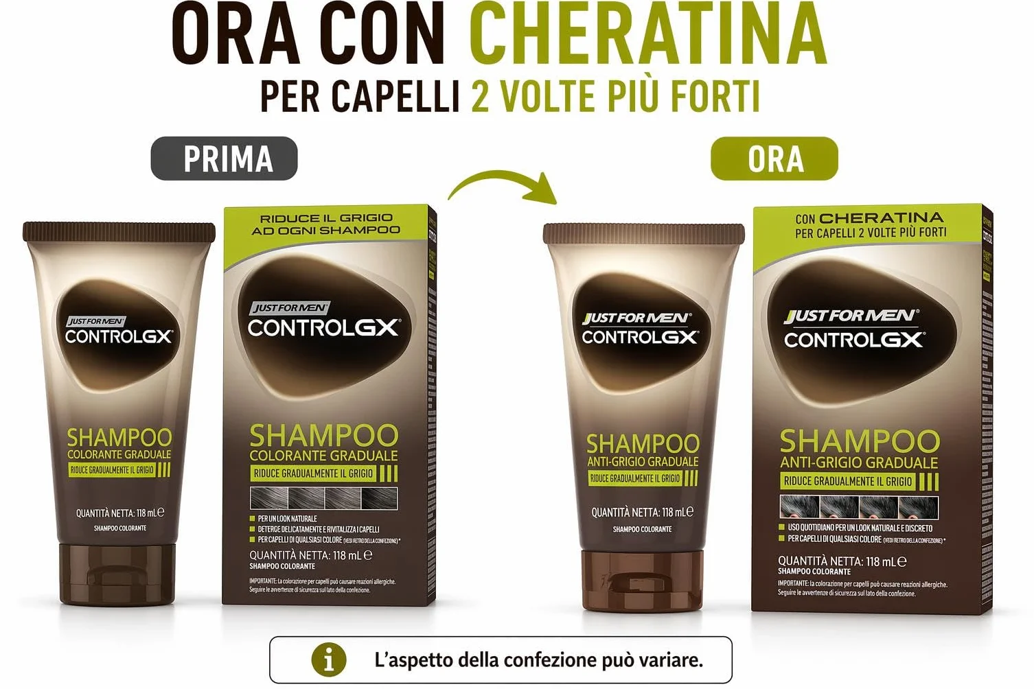 Just For Men Control GX Shampoo Colorante Uomo 118 ml