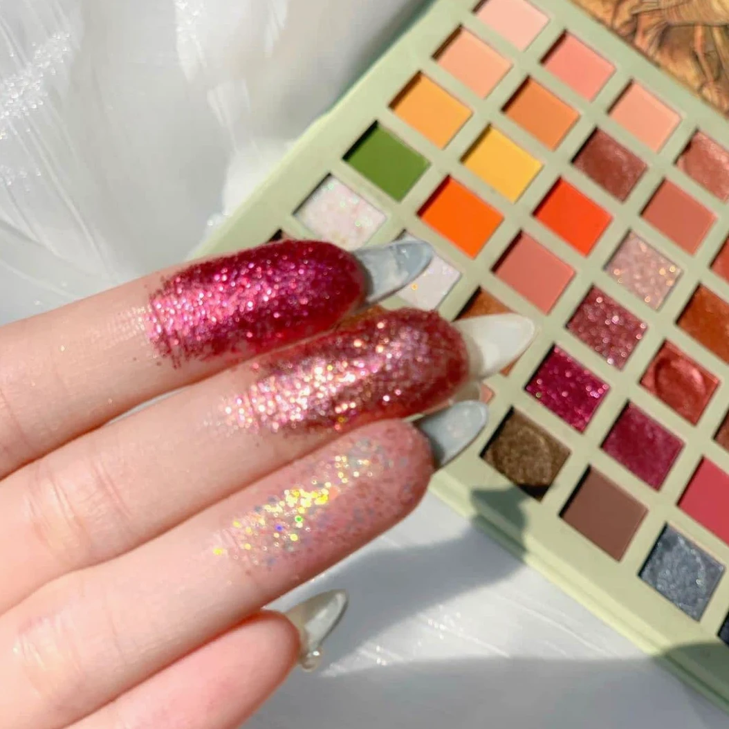 Palette di ombretti 42Colors Glitter Eye Shadow Palette Pigmentato Polvere Shimmer Eye Shadow Polvere Matte Scintillio Scintillio Eyeshadow Set di trucco Mimore palette di ombretti (Size : SPAIN)
