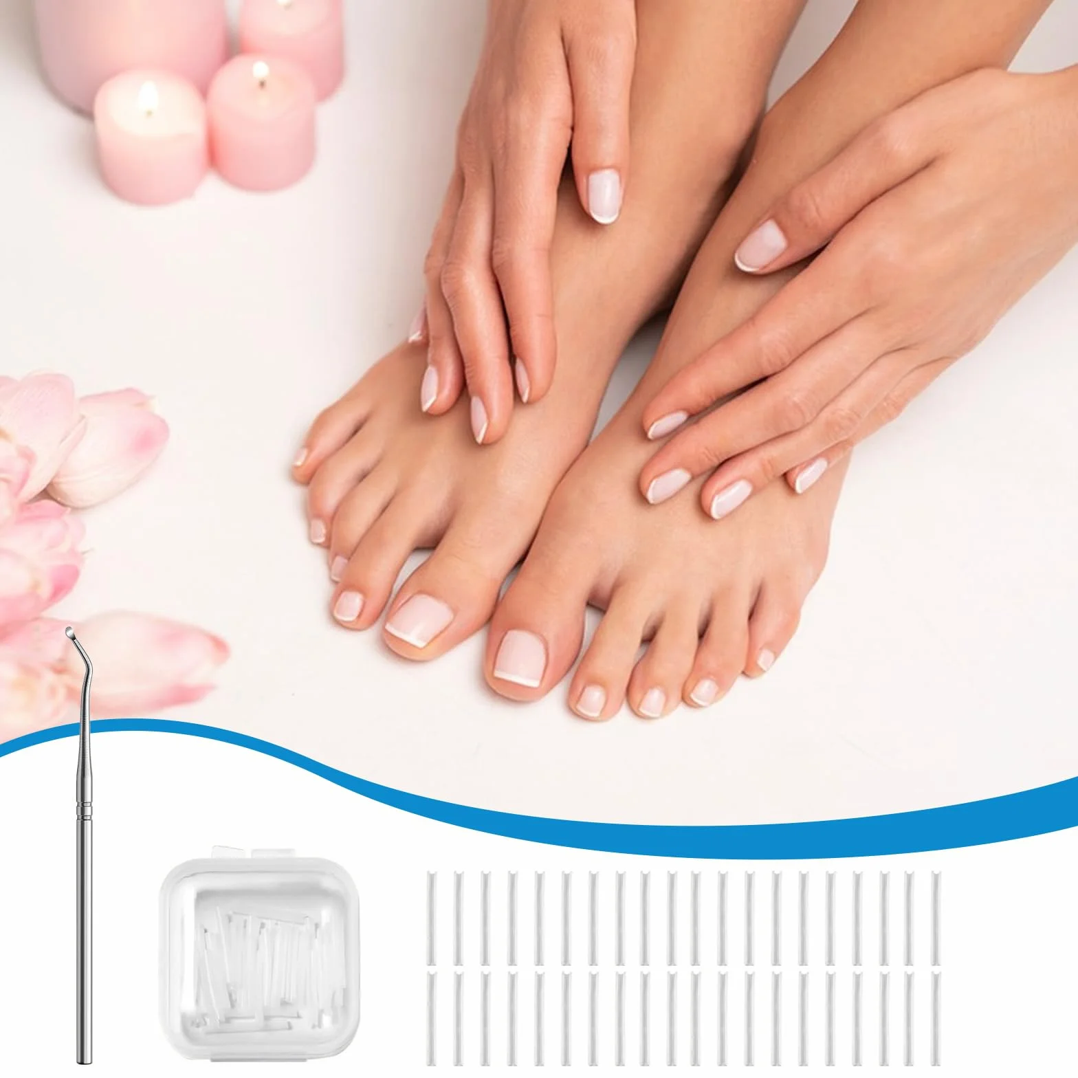 40 Pcs Unghie Incarnite Piedi Strisce Correttore Per Unghie Incarnite Unghie Piedi Incarnite Unghie Incarnite Piedi Unghie Incarnite Piedi Attrezzi Per Pedicure Con Sollevatore Per Unghie Incarnite