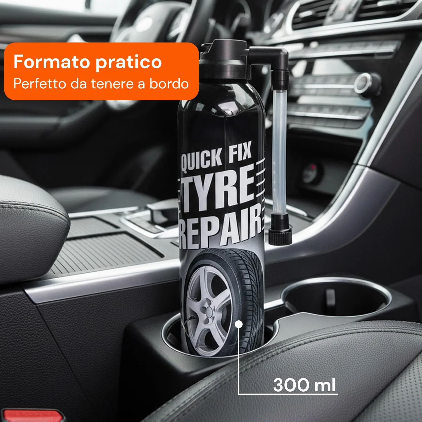 Avilia - Kit Spray 2/4/6 Gonfia e Ripara Pneumatici Auto/Moto – Spray Sigillante 2 in 1 – Ripara Gomme Foratura di Emergenza – Senza Cambio Ruota, Cric o Chiave Inglese – Riparazione Rapida (2)