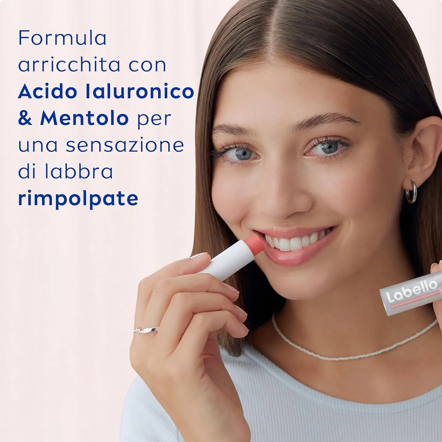 Labello Acido Ialuronico Lip Hydratation Plus Rosé 5.2g Burrocacao labbra ultra-leggero Balsamo labbra idratazione 24 ore