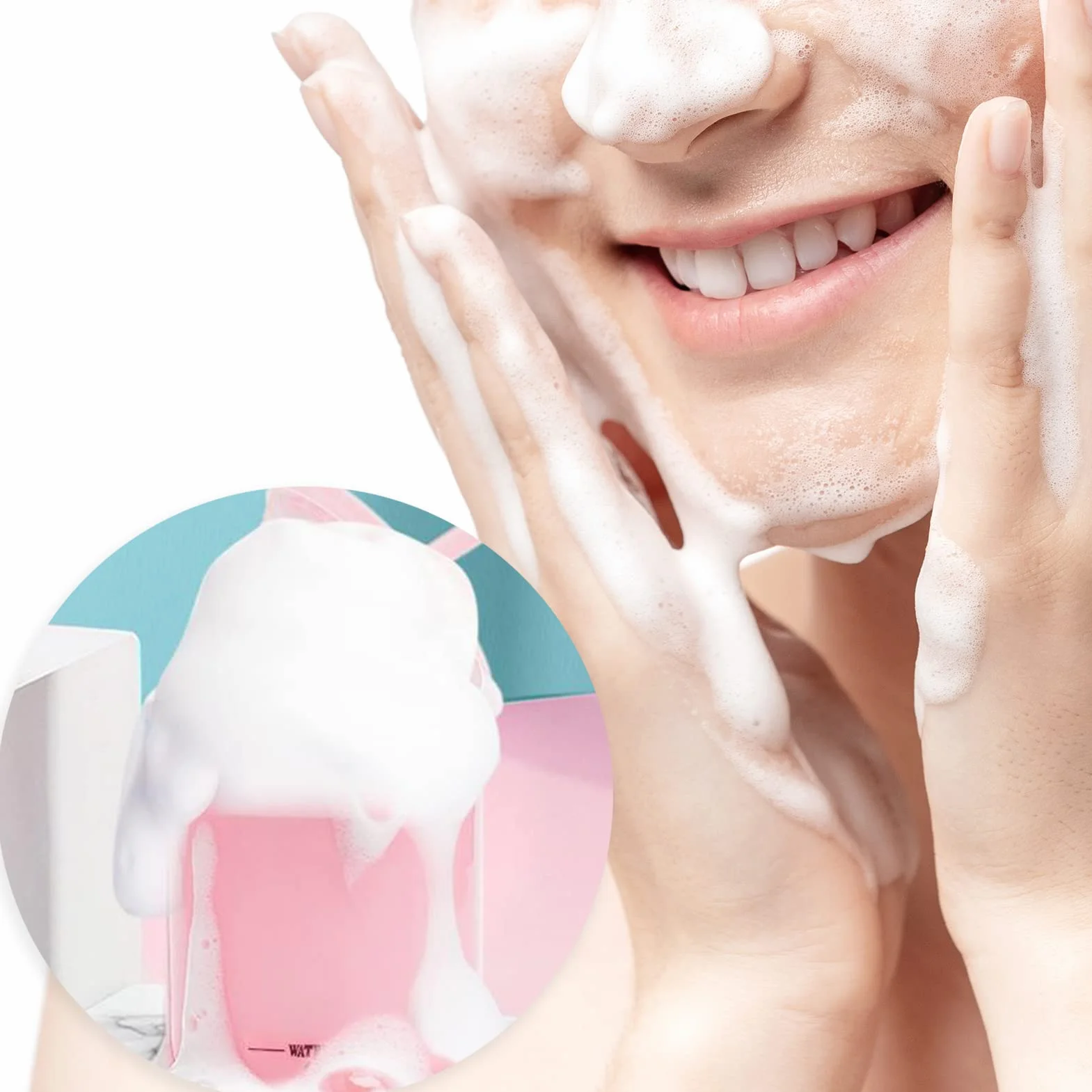 SZXMDKH Schiuma Maker Plastica Bubble Maker Foamer Doccia Portatile Bagno Shampoo Detergente Viso Bubble Foamer Dispositivo di Pulizia del Viso Strumento di Pulizia Della Pelle