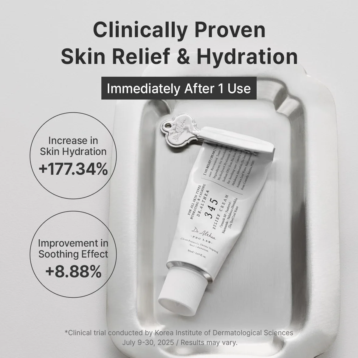 Dr.Althea 345 Relief Cream con PDRN e Niacinamide 50ml, Vegano Coreano per Cura della Pelle