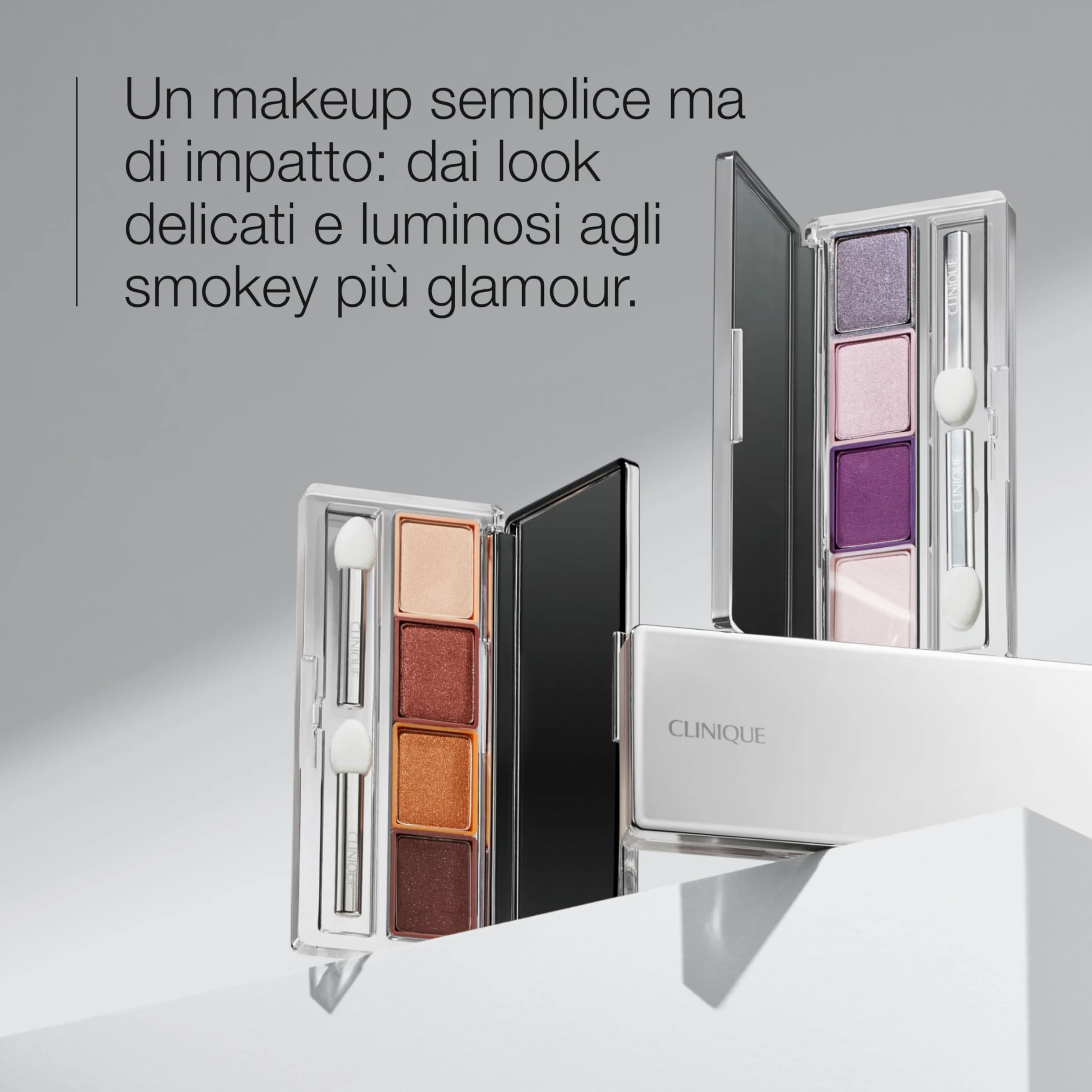 Clinique All About Shadow Eye Shadow Quad ombretto quattro tonalità | Lunga tenuta, anti-sbavature e anti-sbiadimento, sicuro per gli occhi sensibili
