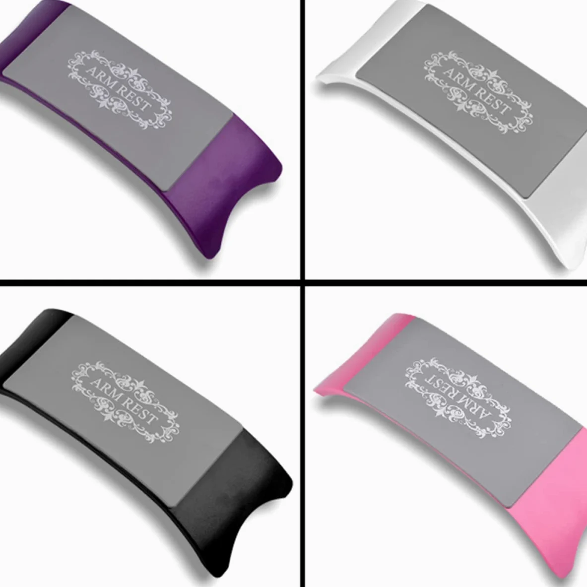 FRCOLOR 3pezzi Cuscino Silicone Per Manicure Tappetino Portatile e Lavabile Per Unghie Strumento Professionale Per Estetiste Art Rosa