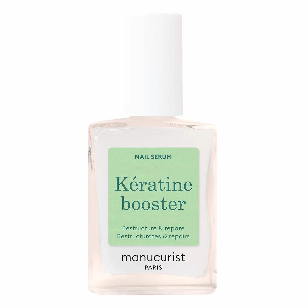 Manucurist Kératine Booster Indurente Unghie - Smalto Rinforzante Unghie Fragili con Cheratina Vegetale, AHA, PHA, MSM, Silicio e Vitamina B8
