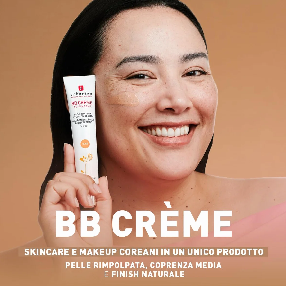 Erborian - BB Crème al Ginseng - Crema Teint Perfecteur 5-in-1 - Trattamento Effetto Pelle di bambino 5-in-1 Trattamento Viso con SPF 20