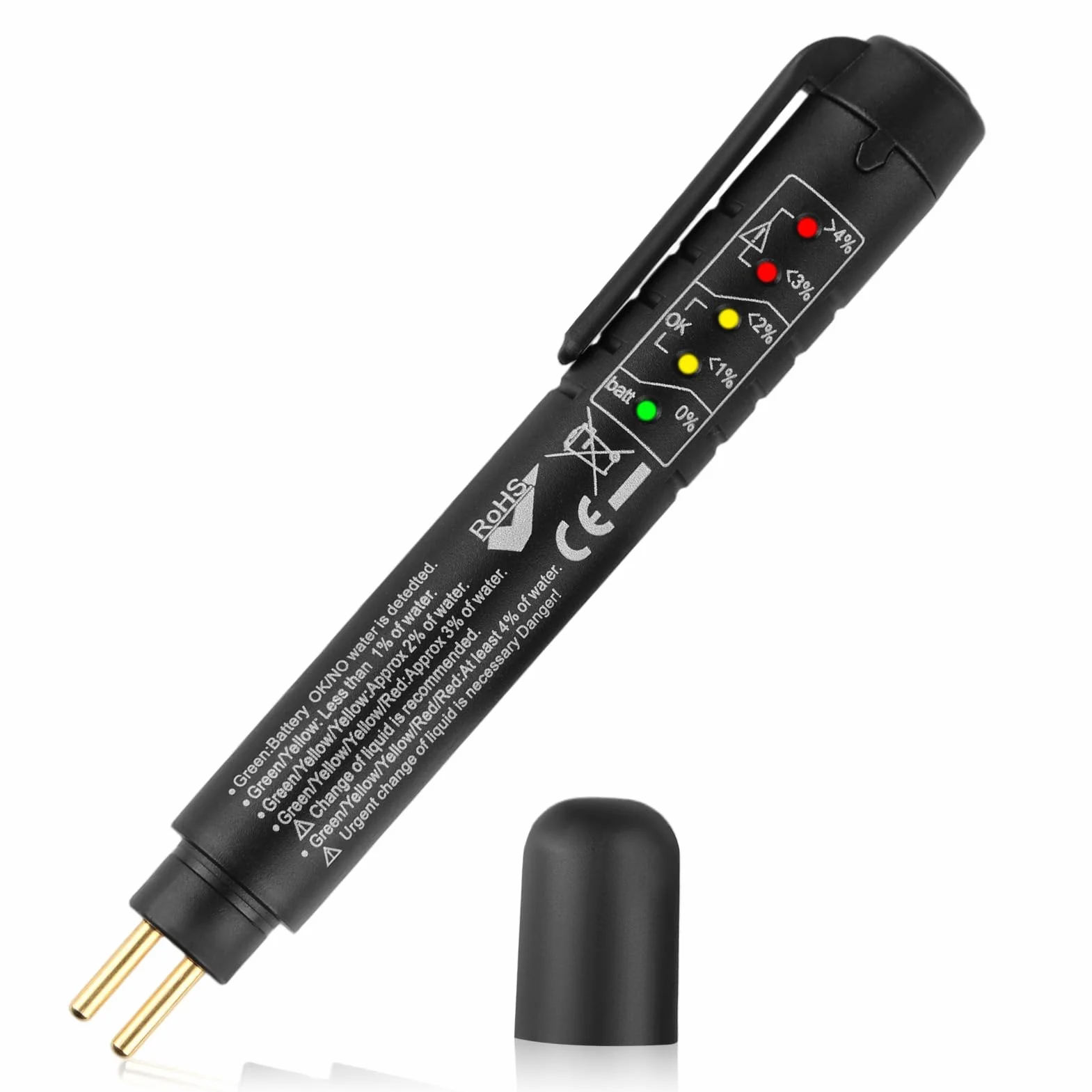 Aivane Tester Liquido Freni DOT3 DOT4 DOT5 LED Indicatore Universale Portatile Rilevatore Umidità Automotive