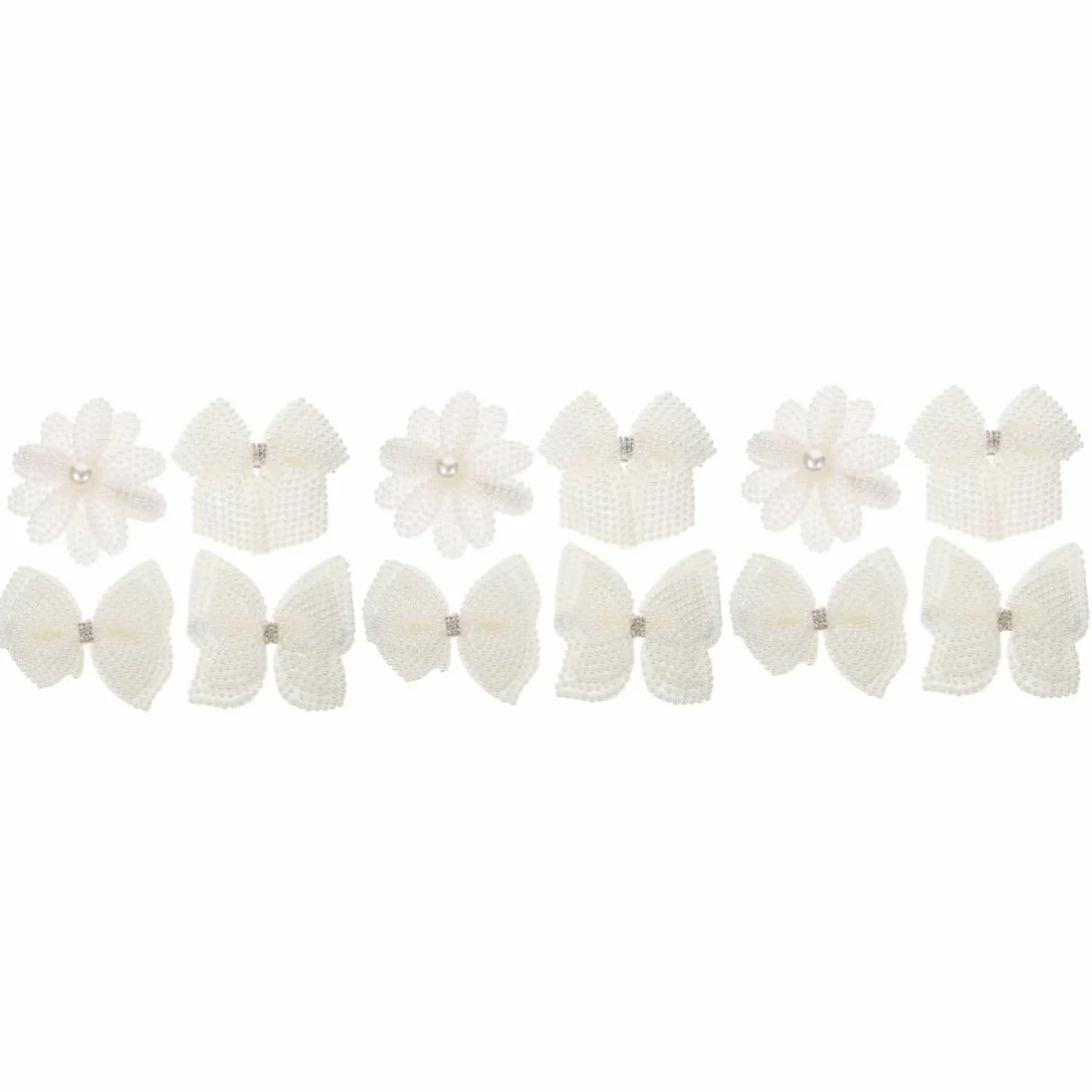 minkissy 12pezzi Fermagli Per Con Fiocco Di Perle e Strass Clip Alligator Eleganti Per Donne Accessori Per Alla Moda e Comodi Per Ogni Occasione