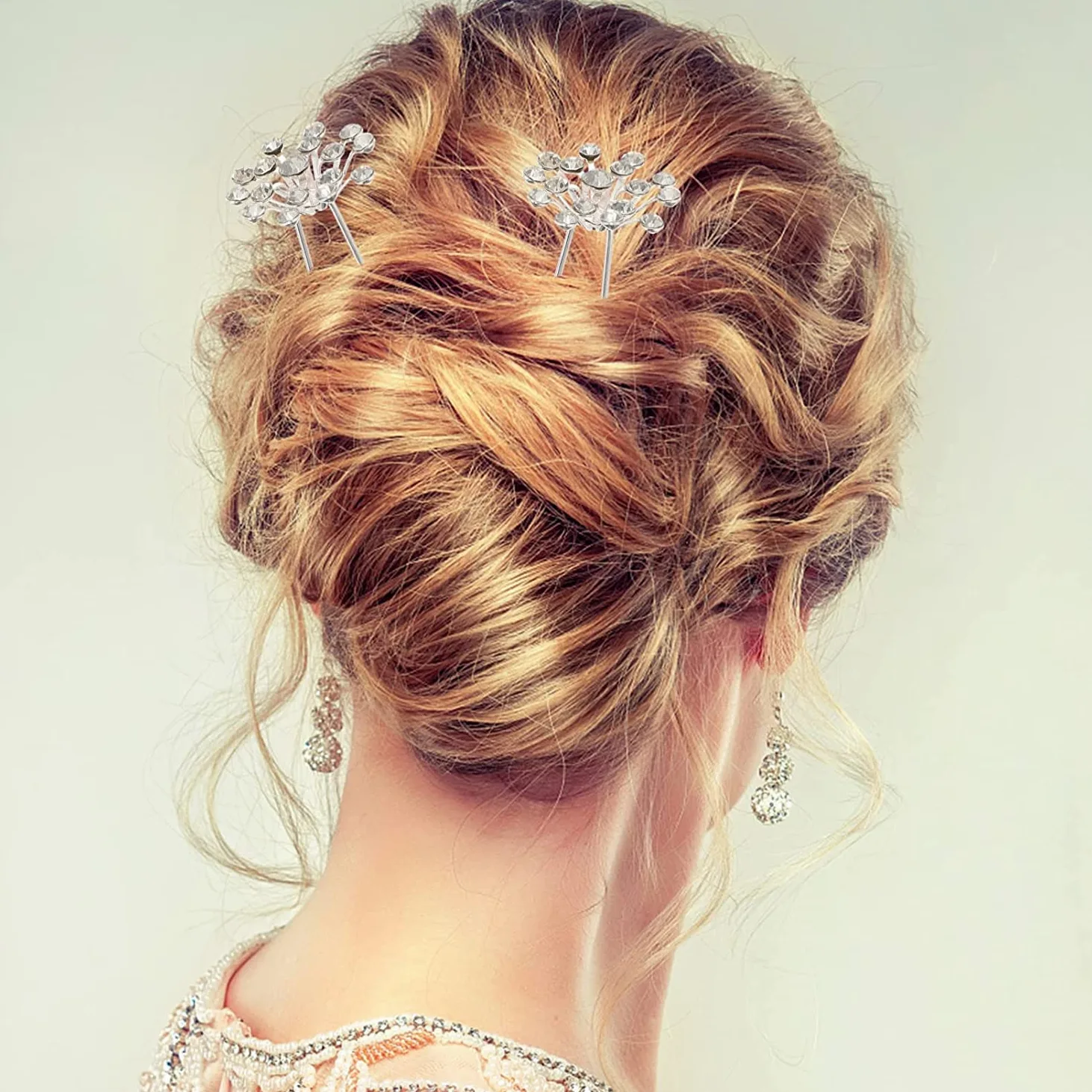 Forcine for capelli ， Fermagli for capelli for donna ， 40 pezzi Copricapo Spose Elegante Forcella Capelli Spilla da sposa Accessorio Ragazze Perle Chic Updo Chignon Gypsophila Damigelle d'onore Fiore