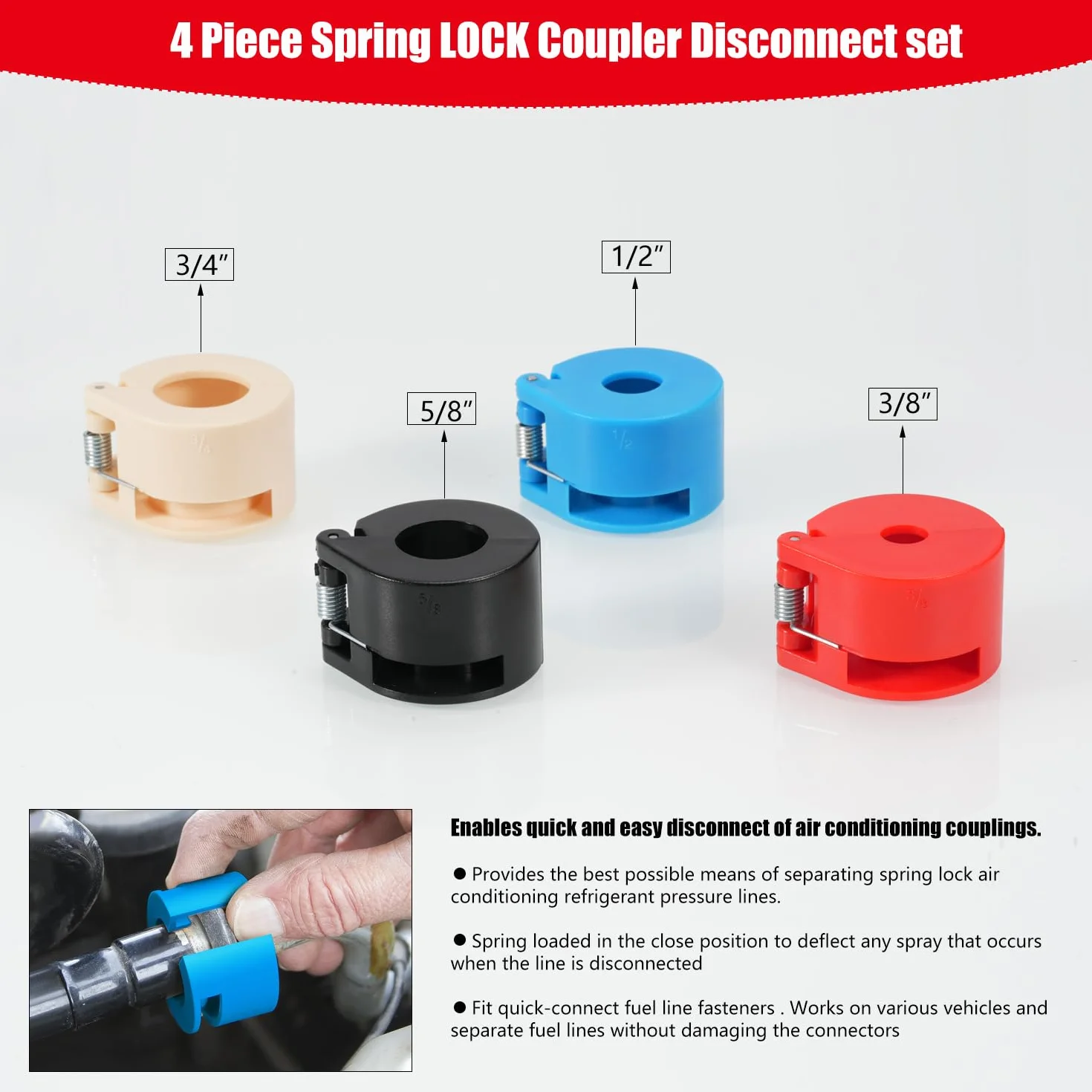 drado 22 Pezzi Set di Strumenti di Disconnessione Linea Carburante per Auto Aria Condizionata