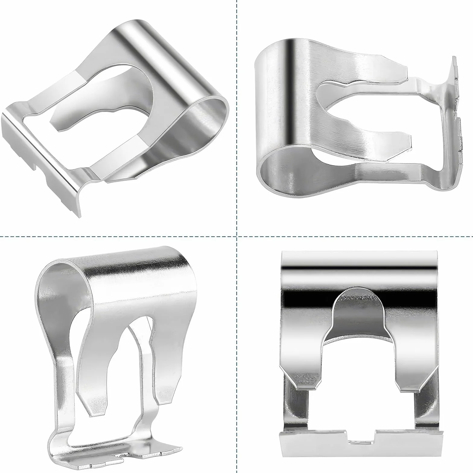 Clip Tergicristallo Punto Ricambio Giunto Motorino Kit Riparazione Collegamento Argento 6 Pezzi