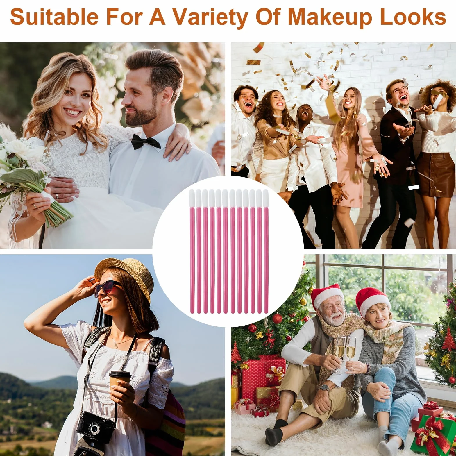 200Pz Monouso Pennelli per Labbra, Spazzole di Rossetto Usa e Getta, Lip Gloss Applicatore, Micro Pennelli Labbro, Applicatore Bacchette per Labbra Correttore, Strumenti per Bellezza Trucco