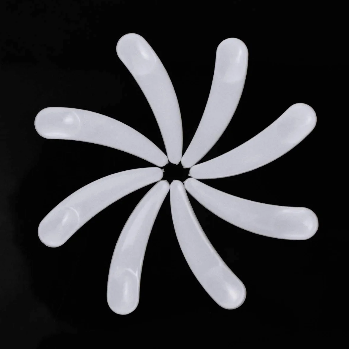 100 spatole cosmetiche in plastica, usa e getta, mini spatole cosmetiche (bianco)