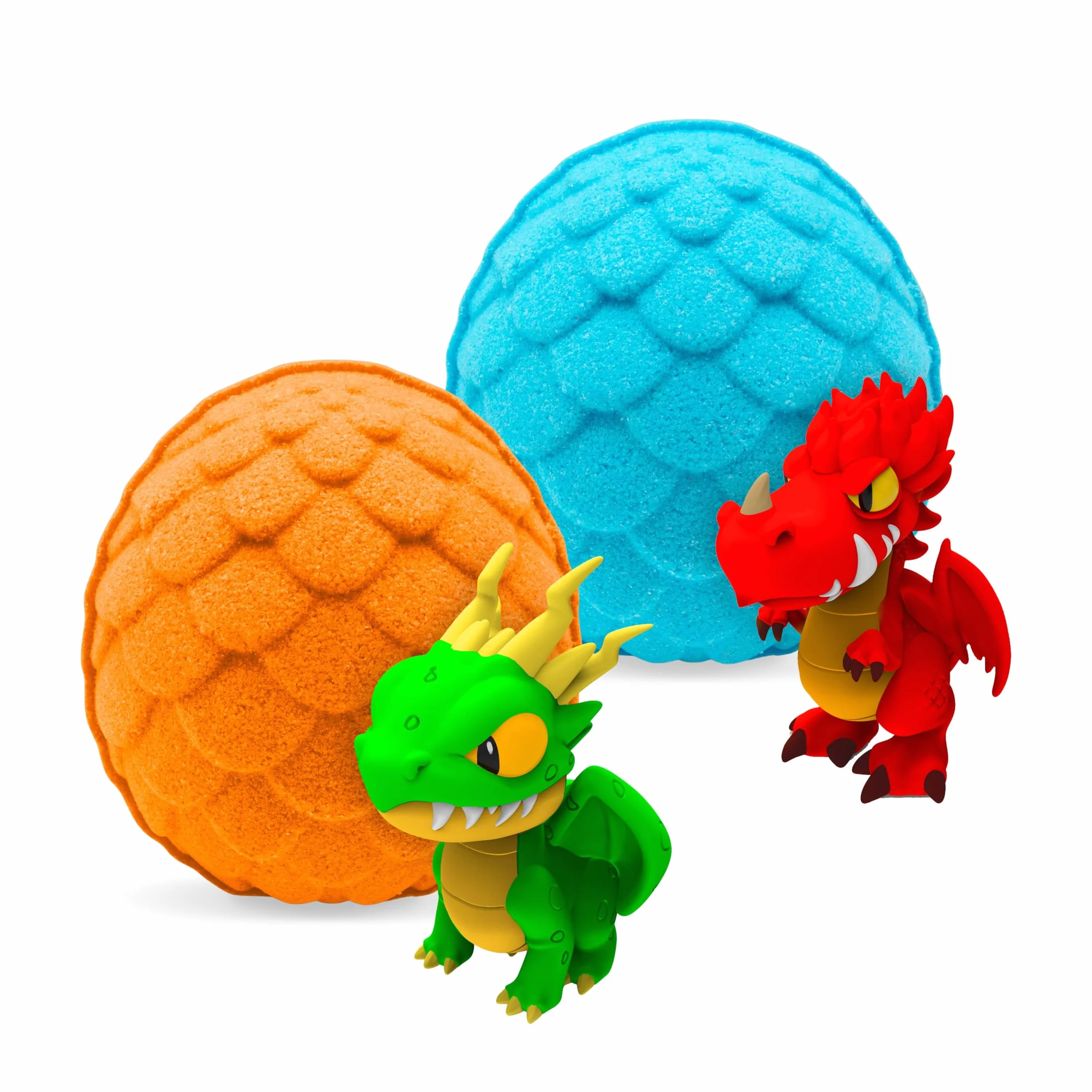 INKEE Surprise Dragons – Bomba da bagno per bambini con sorpresa, drago giocattolo all'interno – Palla da bagno per bambini con fragranza Coca arancione – divertimento palline da bagno con sorpresa (1
