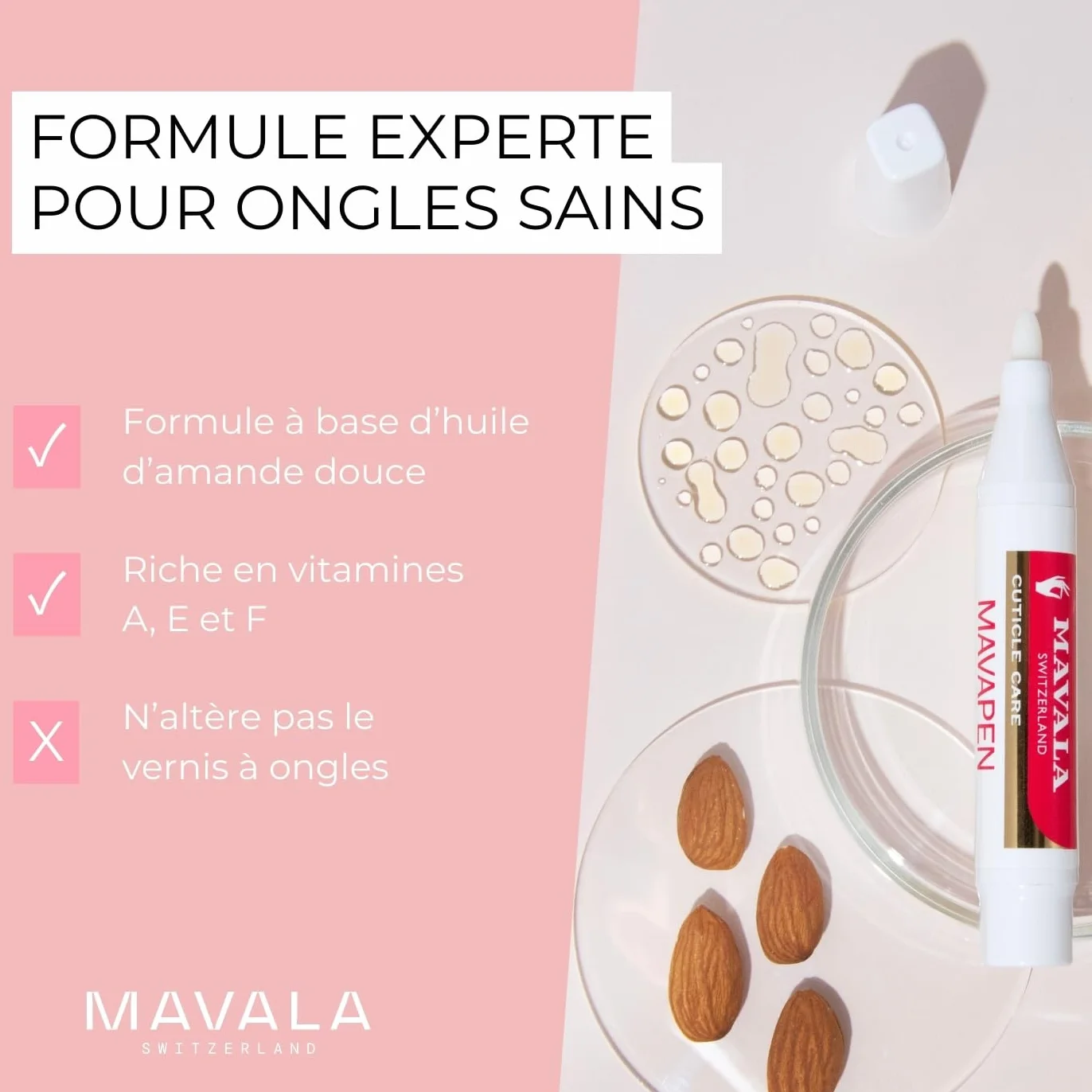 MAVALA Mavapen, olio per cuticole come uno spillo, con cuticole secche, cracking e fragili, 4, 5 ml