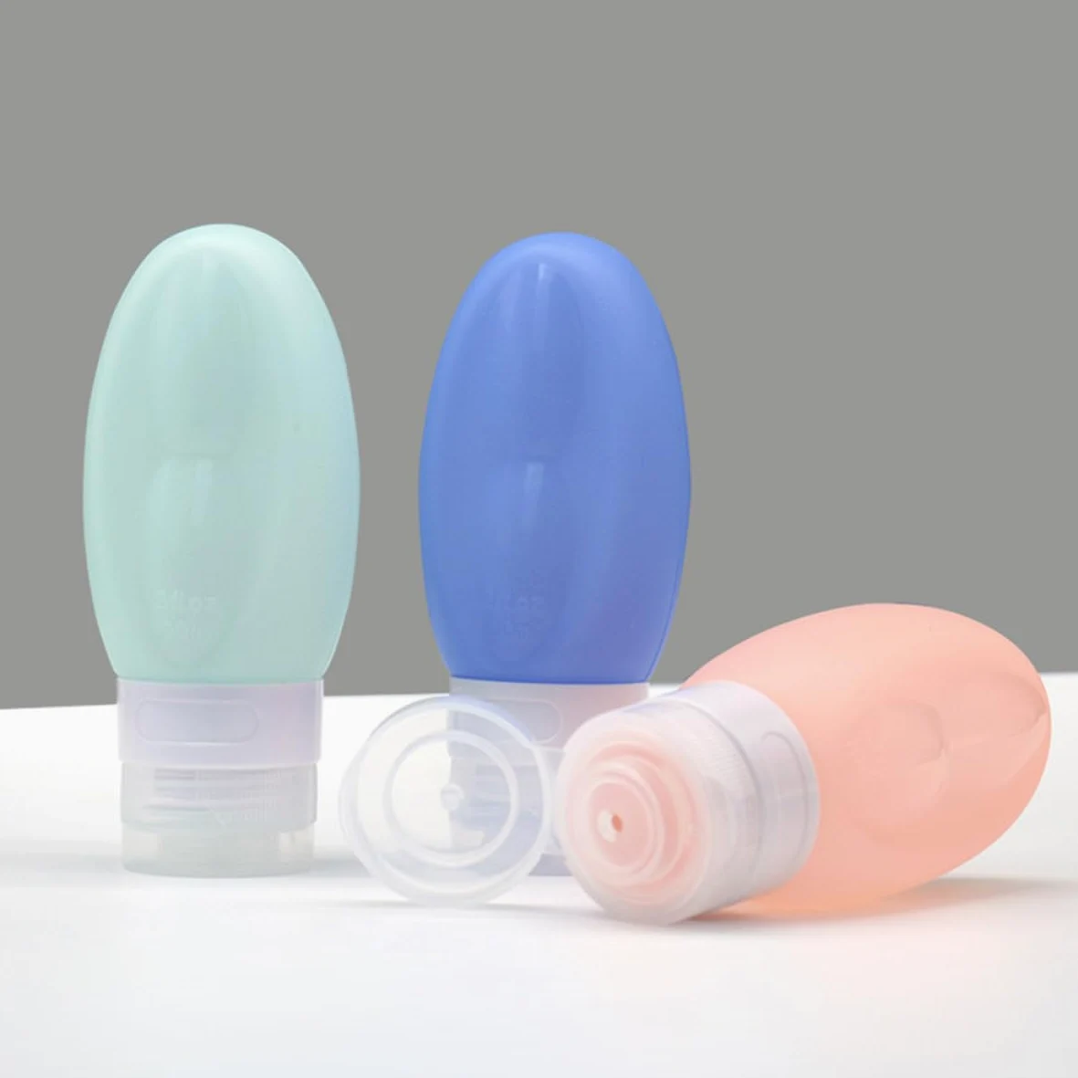 PACKOVE 3 Set Set Di Bottiglie Articoli Da Toeletta Riempibile Portatile Bottiglia Per La Distribuzione Del Viaggio Bottiglia Di Lozione Di Erogazione Gel Di Silice 4 Pezzi*3