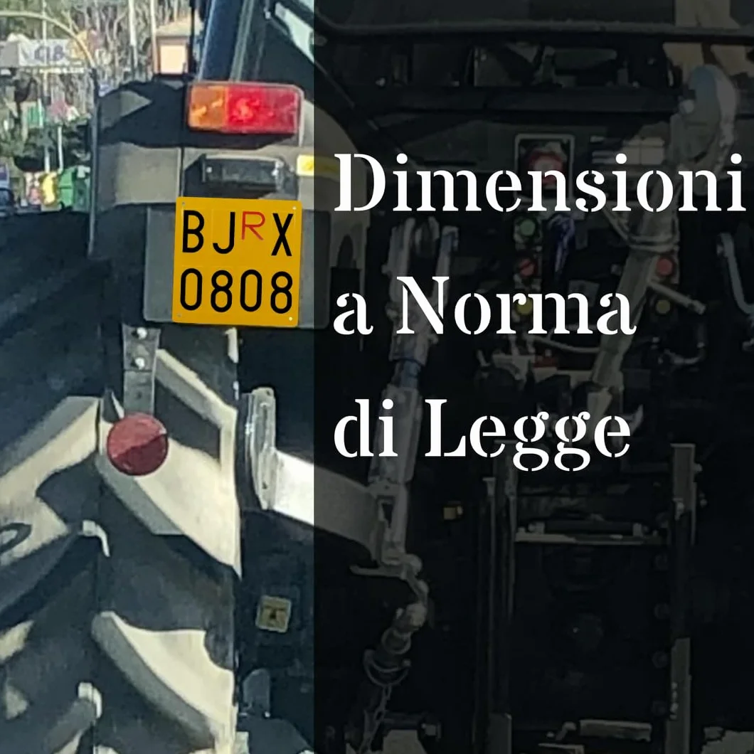 Targa Ripetitrice Agricola in Alluminio Made in Italy - Targhe Agricole Originali con Numeri Omologati e Protezione UV per Trattori