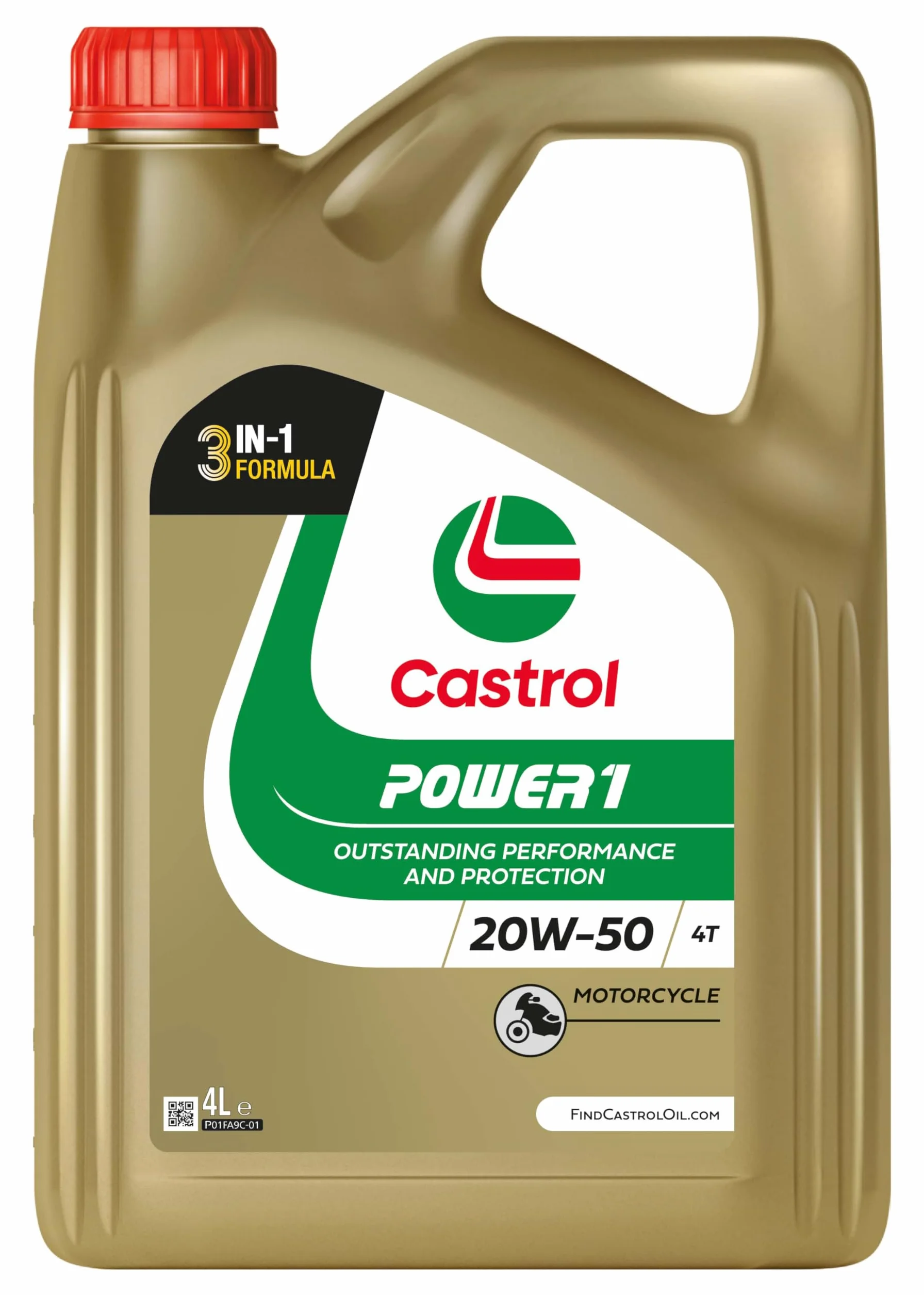 Castrol POWER1 4T 20W-50 Olio Motore, 4L