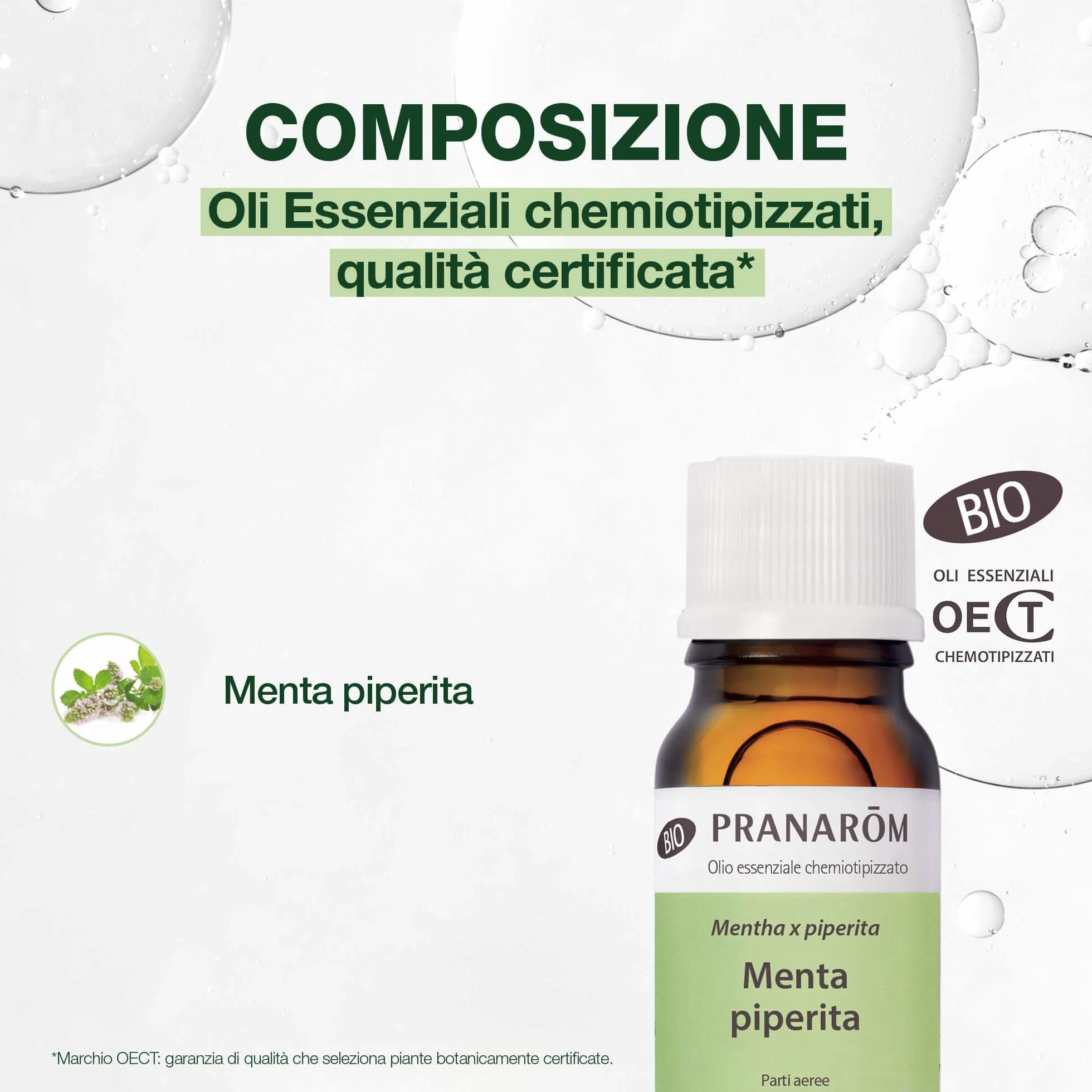 Olio Essenziale Menta Piperita BIO Chemiotipizzato 10 ml Puro Naturale