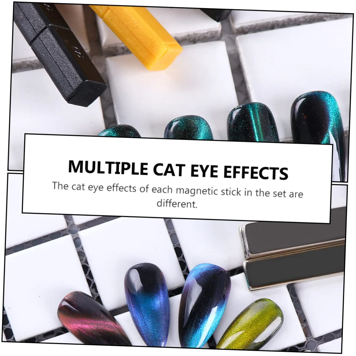 Healvian 16pezzi Penne Magnetiche Per Unghie Cat Eye Strumenti Per Nail Art Con Magneti Forti Per Creazioni Unghie Uniche e Personalizzate