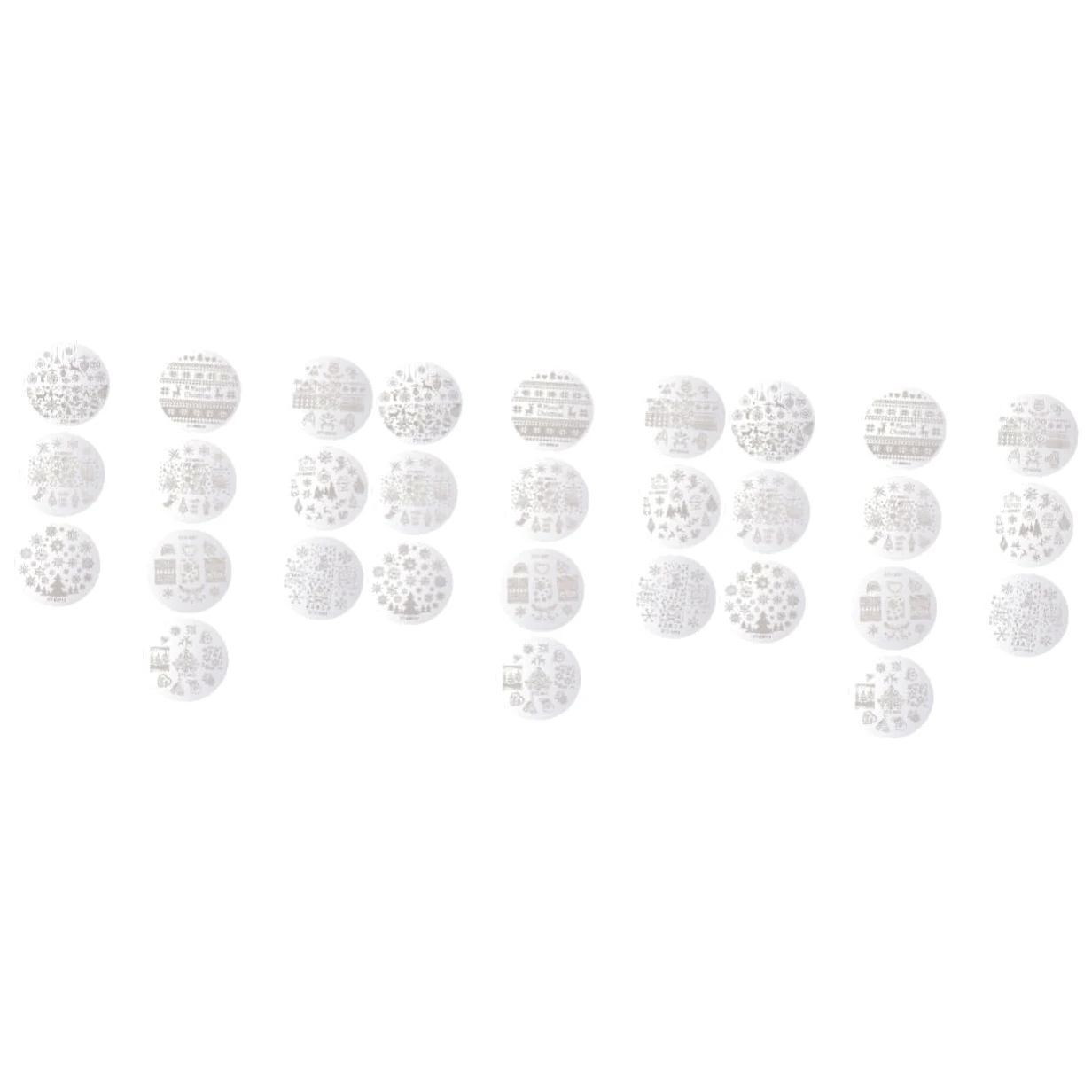 Healeved 3 Set Di Stamping Per Nail Art Natalizio Stamper Per Nail Art Piastre Per Stamping Per Manicure Modelli Per Stamping 10 Pezzi * 3