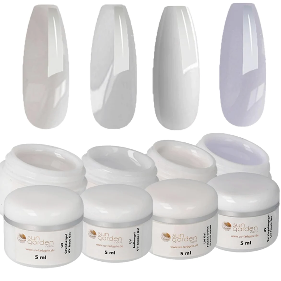 Sun Garden Nails Set Completo per Unghie in Gel UV – 42 Pezzi Professionale per Nail Art con Lampada di Indurimento a Luce UV, Gel Colorati e Accessori