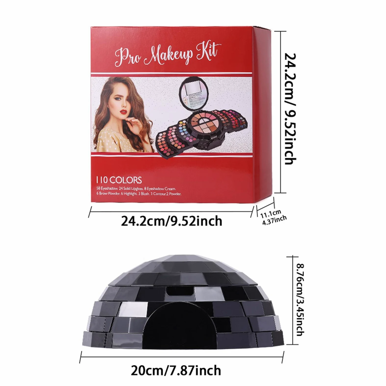 Kit Trucco Completo Molto Pigmentata Portatile Con Specchio Versatile | Kit Trucco Donna Per Donne Ragazze Viaggio Quotidiano Feste Amanti Del Trucco Appassionati Di Bellezza Principianti Hobbisti