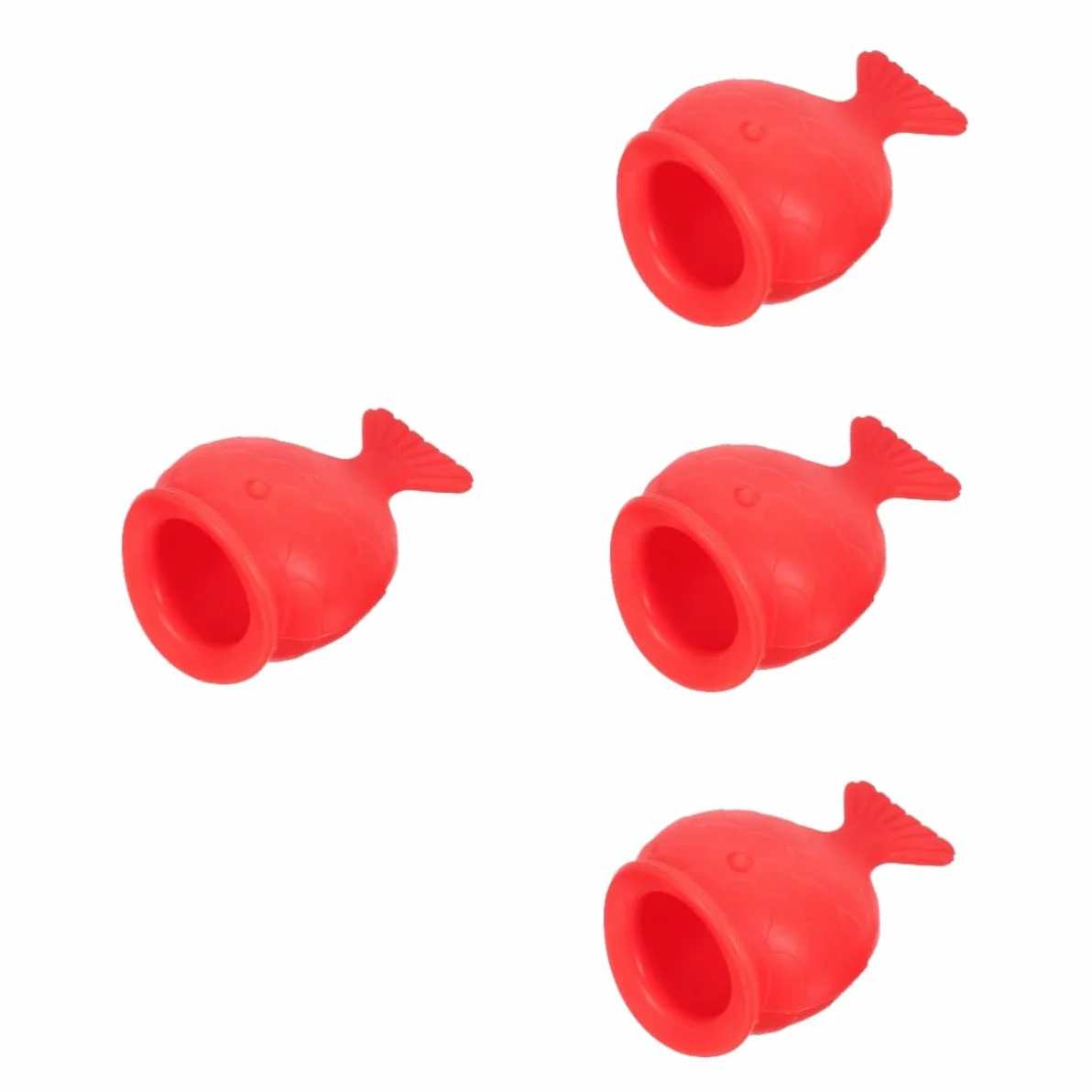 FRCOLOR Dispositivo Volumizzante Per Labbra in Silicone 4 Pezzi Idratante Lucidalabbra A Forma Di Pesce Facile Da Usare Strumento Di Bellezza Per Donne