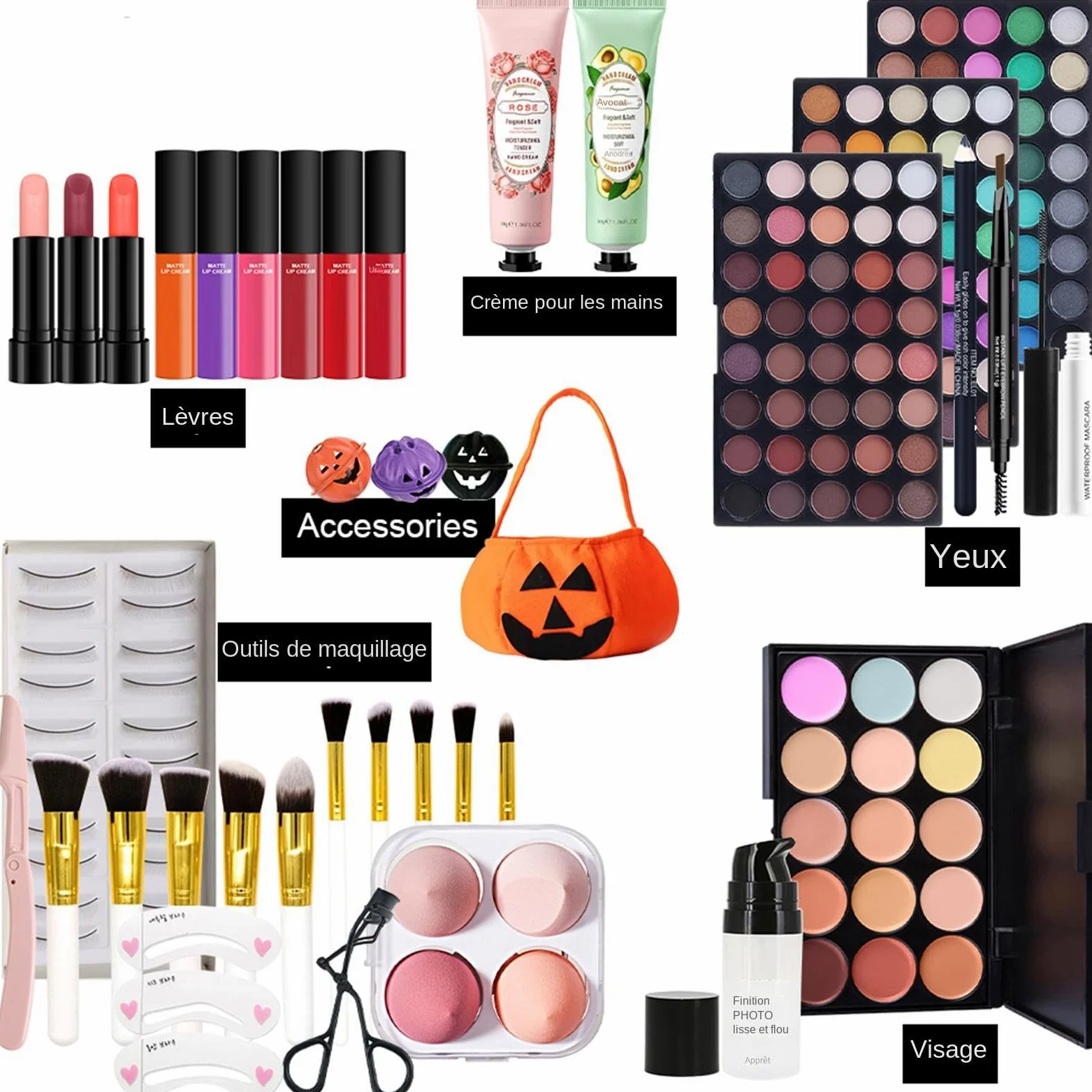 Kit per il trucco da donna, kit completo, kit di trucco completo | palette di ombretti | Il set completo di trucco include fondotinta correttore, palette di ombretti
