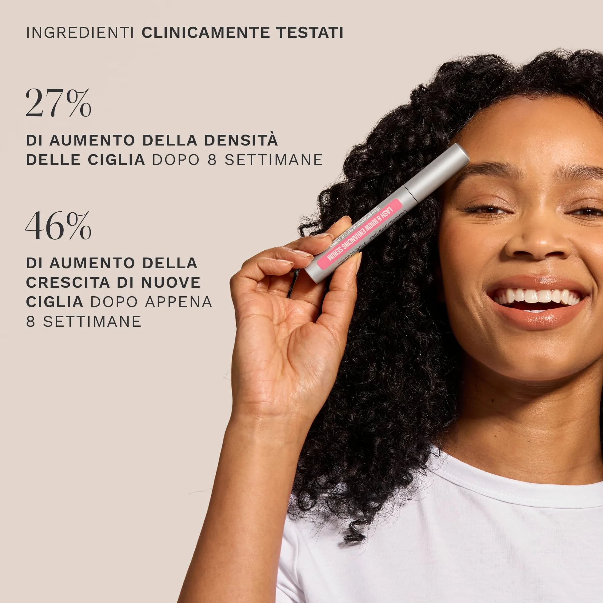 HAIR BURST Siero Ciglia & Sopracciglia - Senza Ormoni, Ciglia Folte 9ml | Siero ciglia con olio di ricino & sodio ialuronato - nutre ciglia e sopracciglia per uno sguardo più folto e definito
