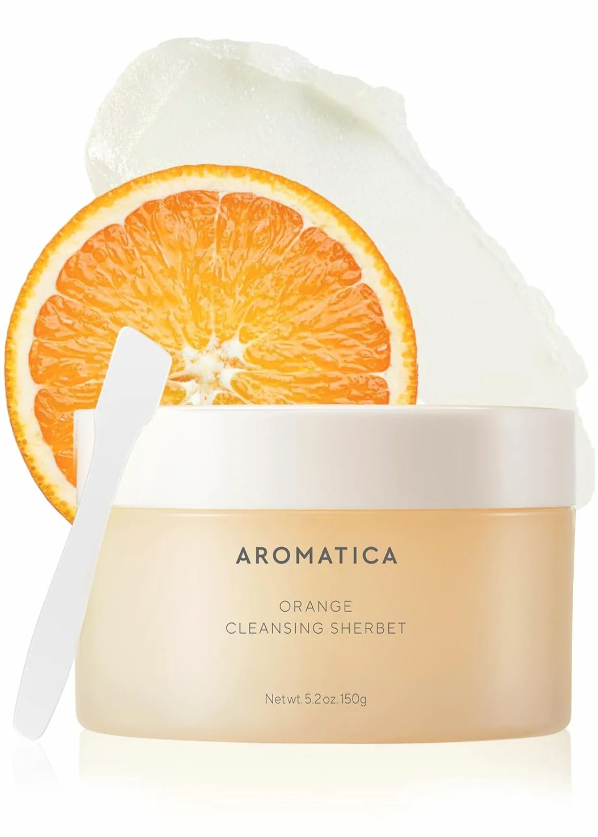 AROMATICA Sorbetto detergente all'arancia 150 g - Doppio detergente, balsamo struccante - Scioglie le impurità più ostinate