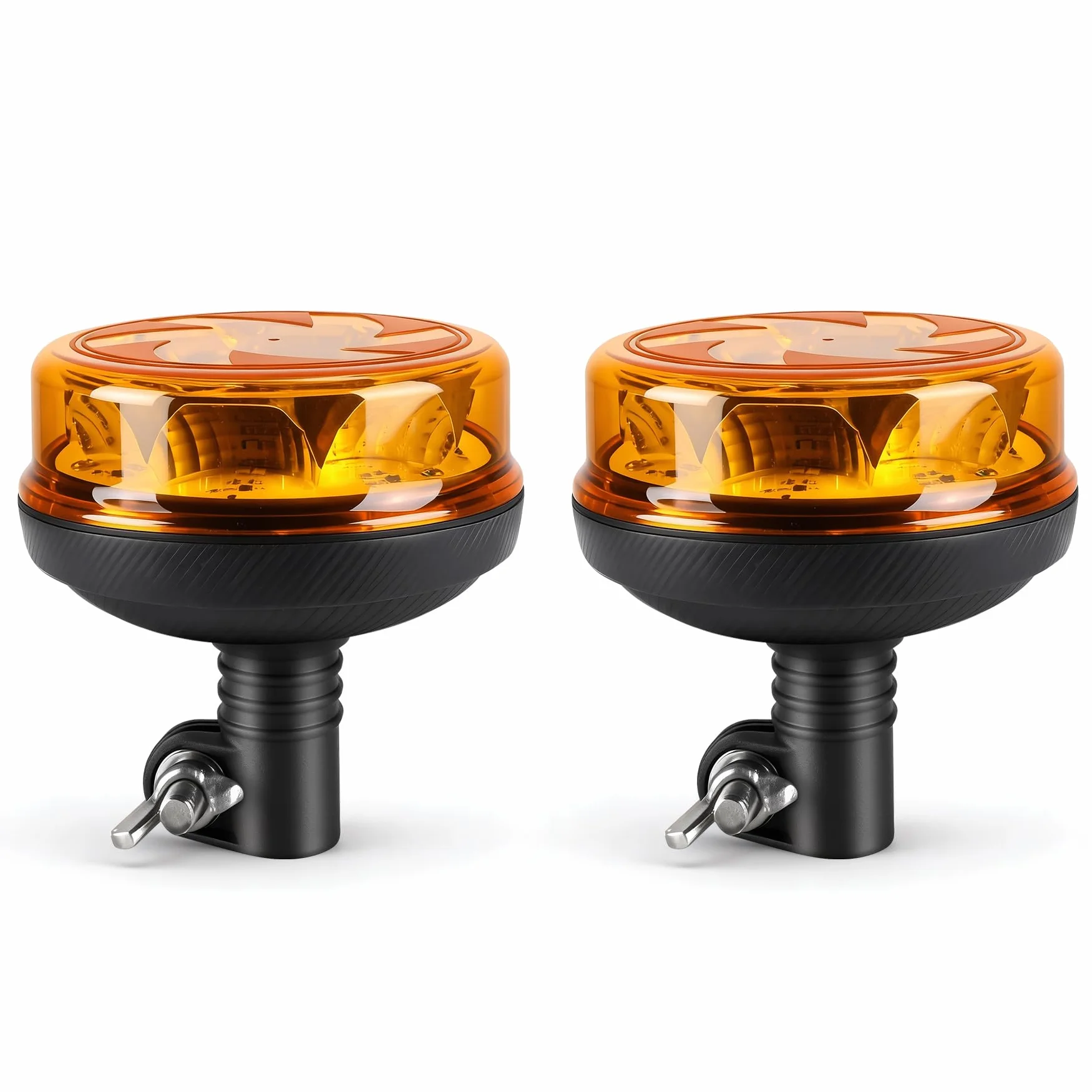 Fari Rotanti LED 12V/24V IP67 6 Modalità Lampeggiante 4 Modalità Rotanti 2 Modalità Crociera per Auto UTV Trattore Carrello da Golf