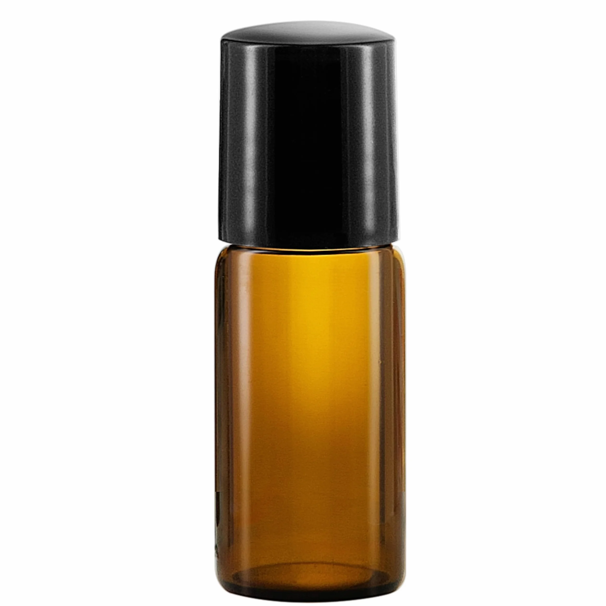 Bottiglie roll on oli essenziali 3ml - 5 confezioni di vetro ambrato riempibile per aromaterapia, profumi o massaggi