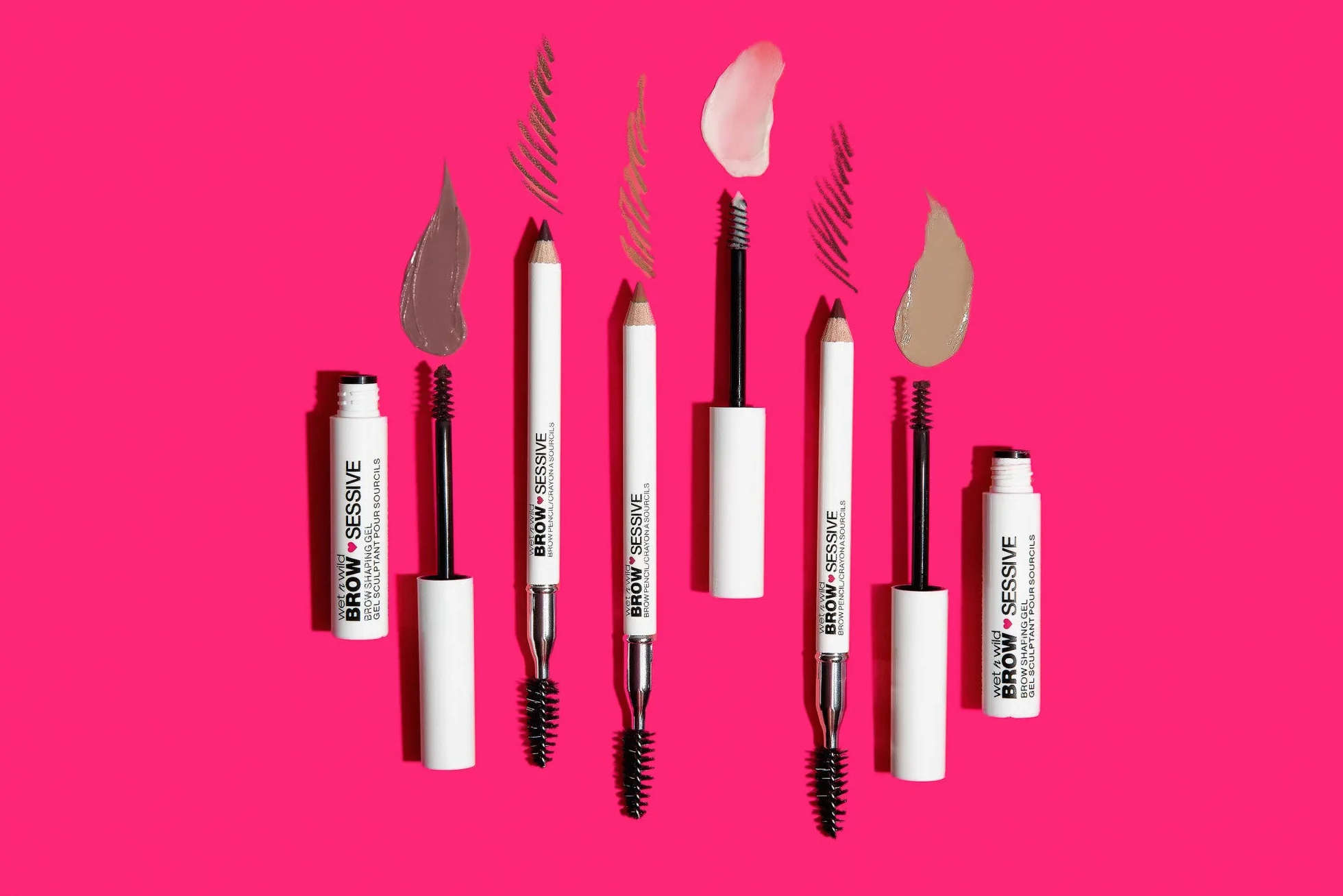 Wet n Wild, Matita Brow-Sessive, Matita a Doppia Punta con Pettinino per Sopracciglia Sottili e Spesse, Formula Naturale, Definizione del Colore Progressiva, Castano Scuro