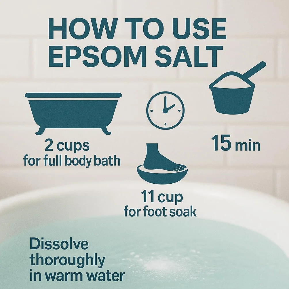 GiDeli Epsom - Sale da bagno da 5 kg di solfato di magnesio di grado farmaceutico in un secchio, 100% puro sale naturale, pediluvio, cura della pelle, bagno di relax (5000 g)