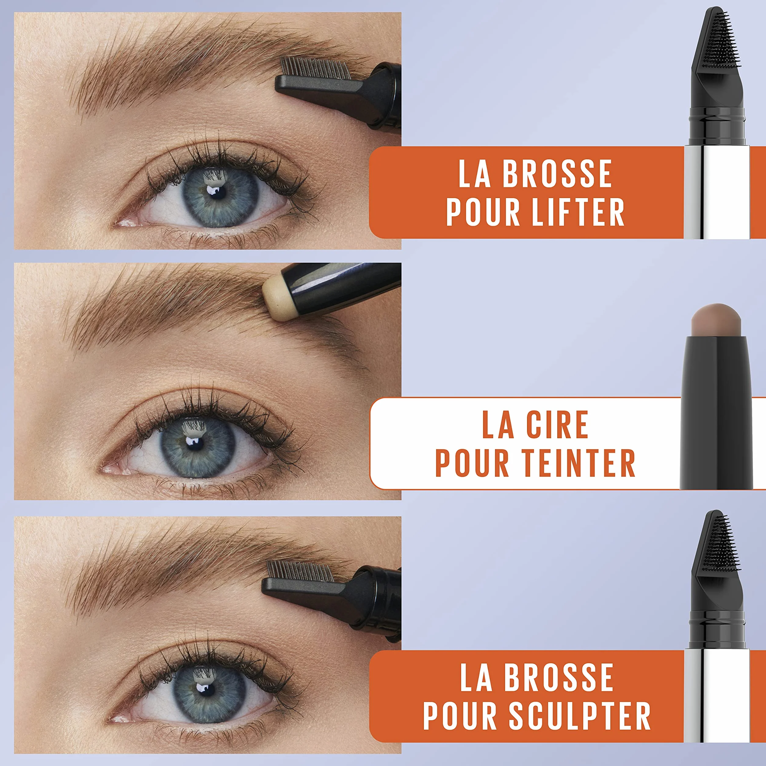 Maybelline New York Stick Sopracciglia Tattoo Brow Lift, Effetto Laminazione come da Salone fino a 24 H, Applicazione Facile e Veloce, Tonalità: 03 Marrone