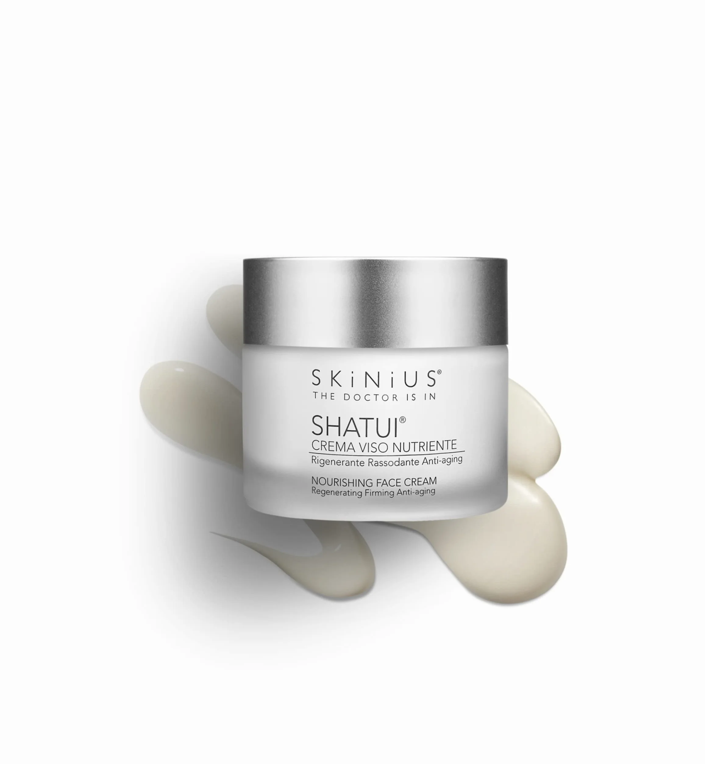 Skinius SHATUI Crema Viso con Acido Ialuronico, Vit E, Burro di Karité 20ml | Azione Rigenerante, Rassodante, Nutriente e Anti-Aging per Attenuare le Micro Rughe e Donare Tono alla Pelle
