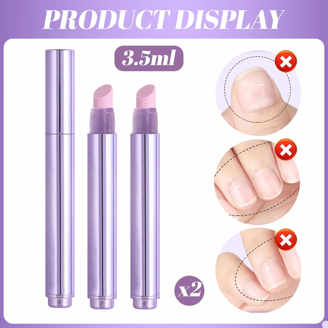 3-in-1 Penna per l'olio per cuticole, penna per olio per le cuticole pusher con punta in ceramica, penna per rimuovere cuticole idratante e illuminante, per unghie secche e stressate