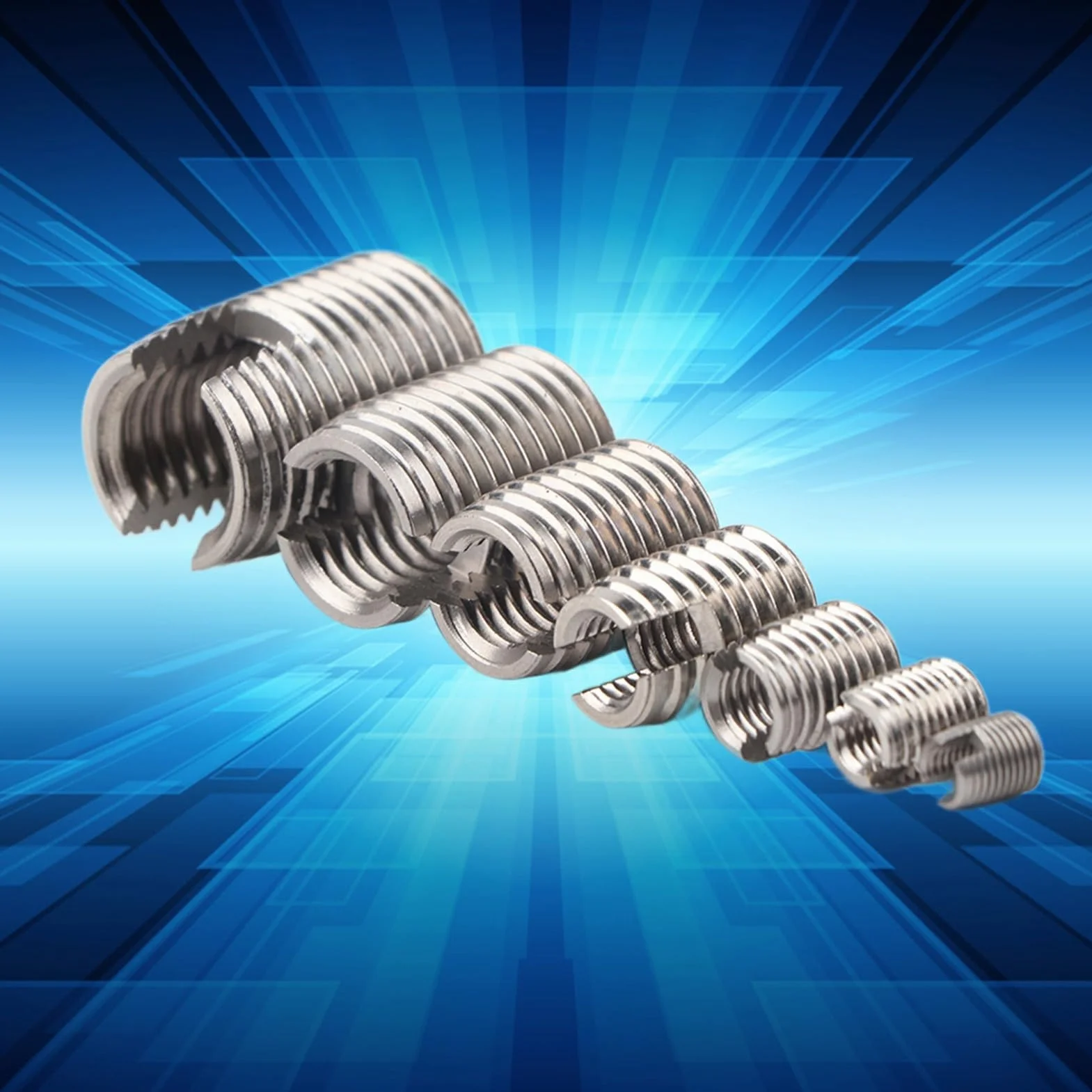 Inserti filettati autofilettanti in acciaio inossidabile, kit M3 M4 M5 M6 M8 M10 M12, 50 pezzi