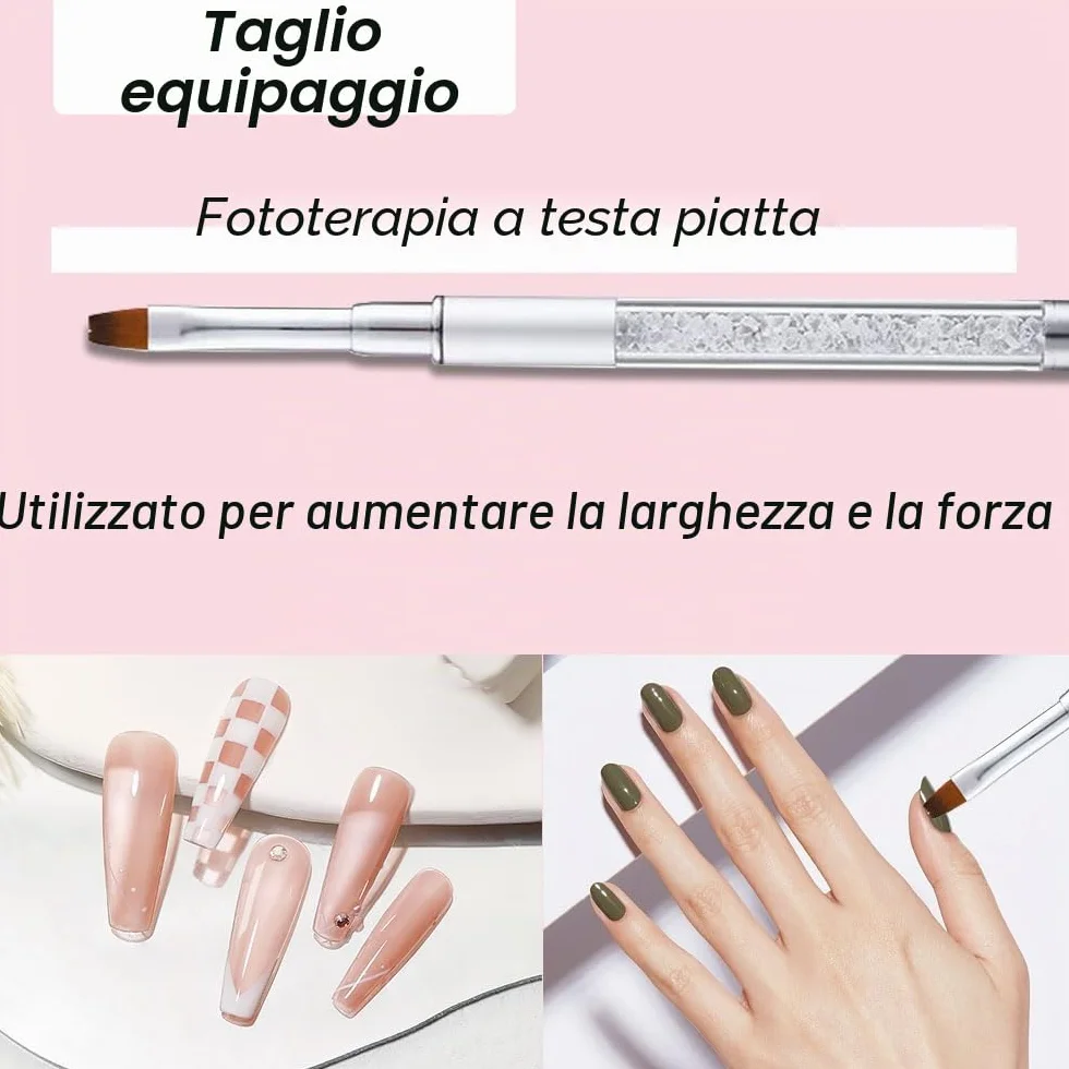 Pennello per Unghie, Pennello per Unghie in Gel, Pennello per Dipingere le Unghie, Design per Unghie in Gel UV, Strumenti per la Nail Art