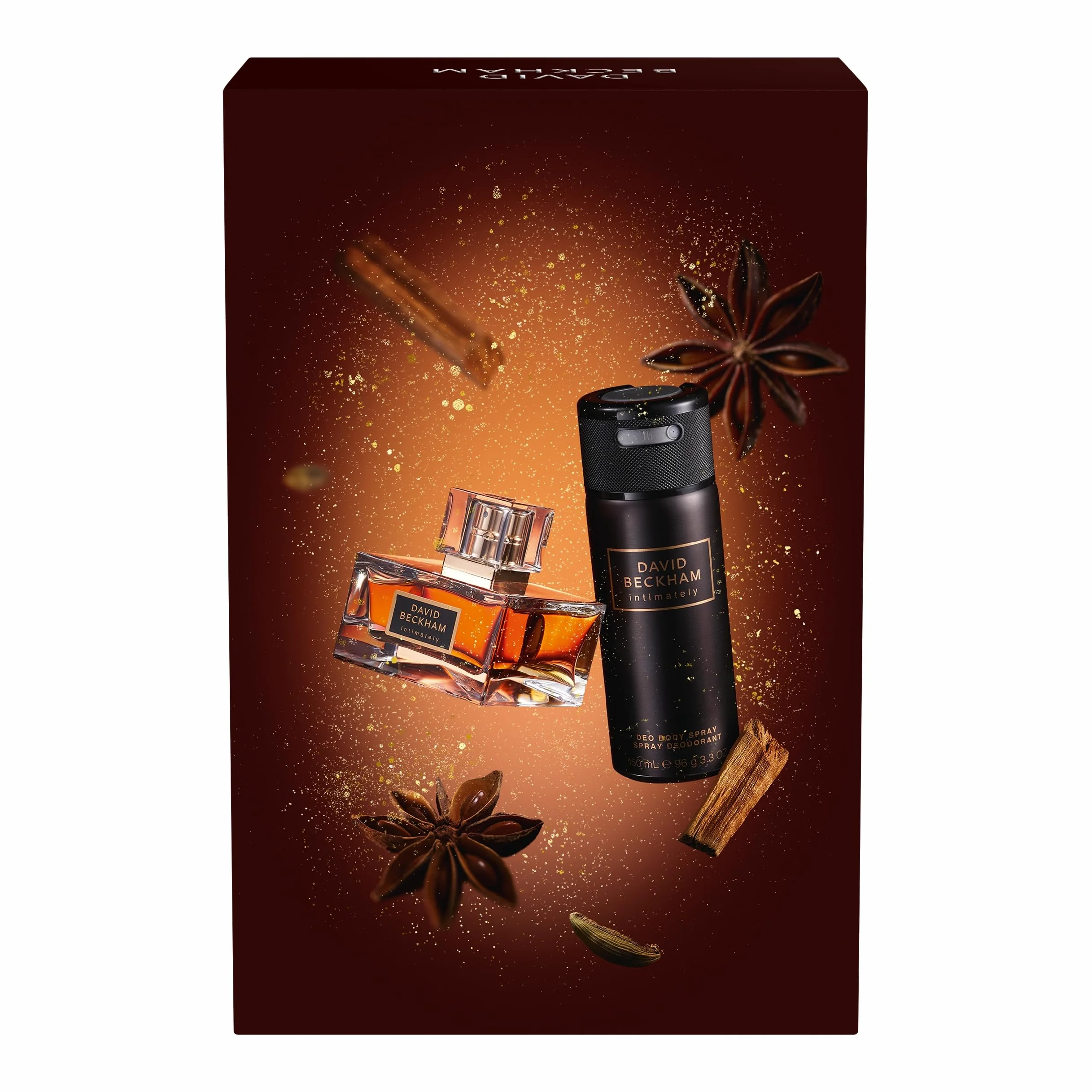 David Beckham Confezione Regalo Intimately, Eau de Toilette 30ml & Deodorante Spray 150ml, Fragranza Aromatica Ambrata per Lui