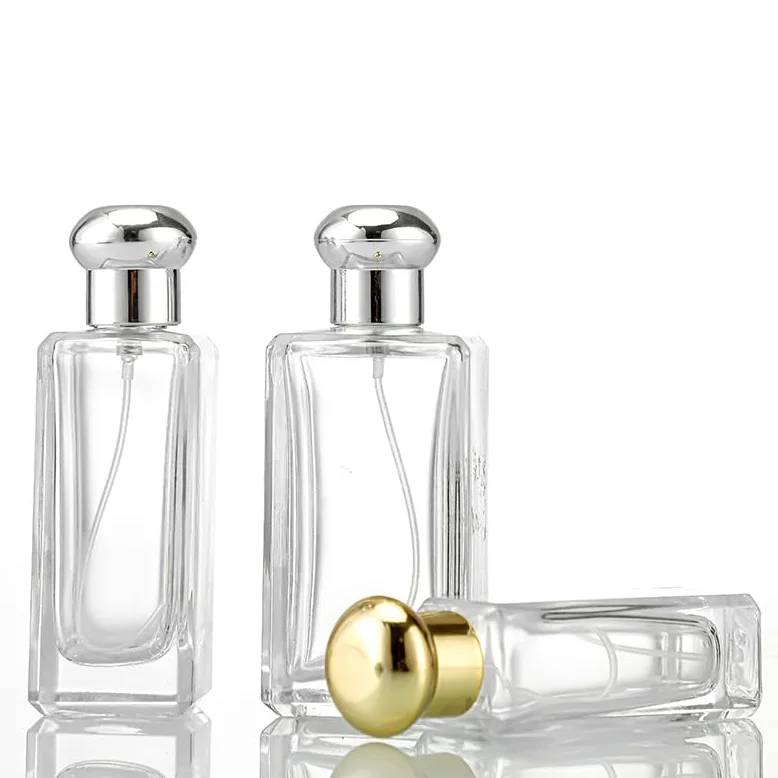 5/10 pz 30/50/100ml Bottiglie di Profumo Quadrate di Profumo Glassspray Bottiglie di Profumo Vuote e Trasparenti Bottiglia di Profumo Riutilizzabile Spray per Uomini Donne Viaggi