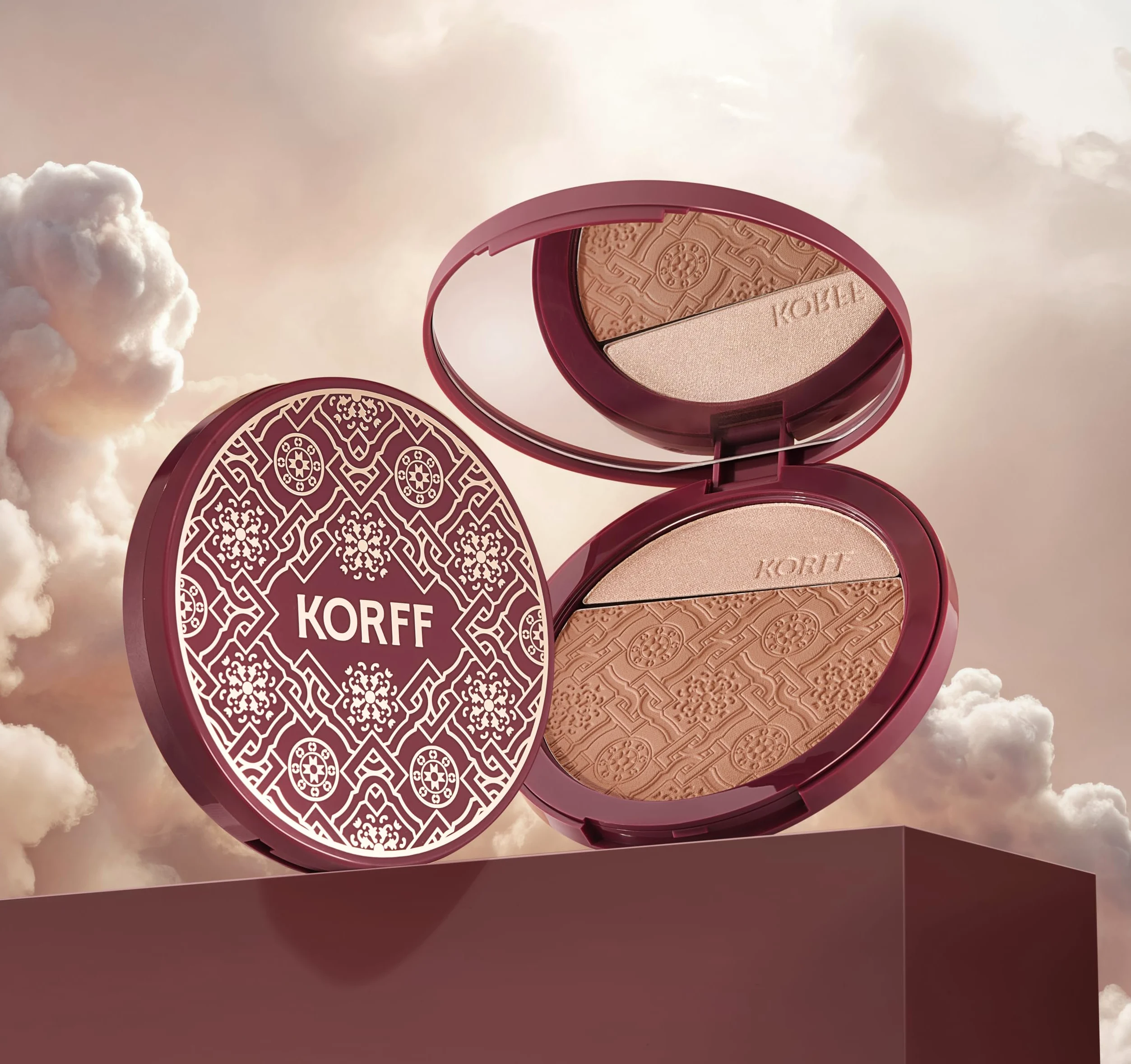 Korff Terra Eterea Limited Edition 2025, Polvere compatta con texture impalpabile e profumazione di vaniglia con Acido Ialuronico, Vitamina E, Collagene, Filtri solari, 15 gr