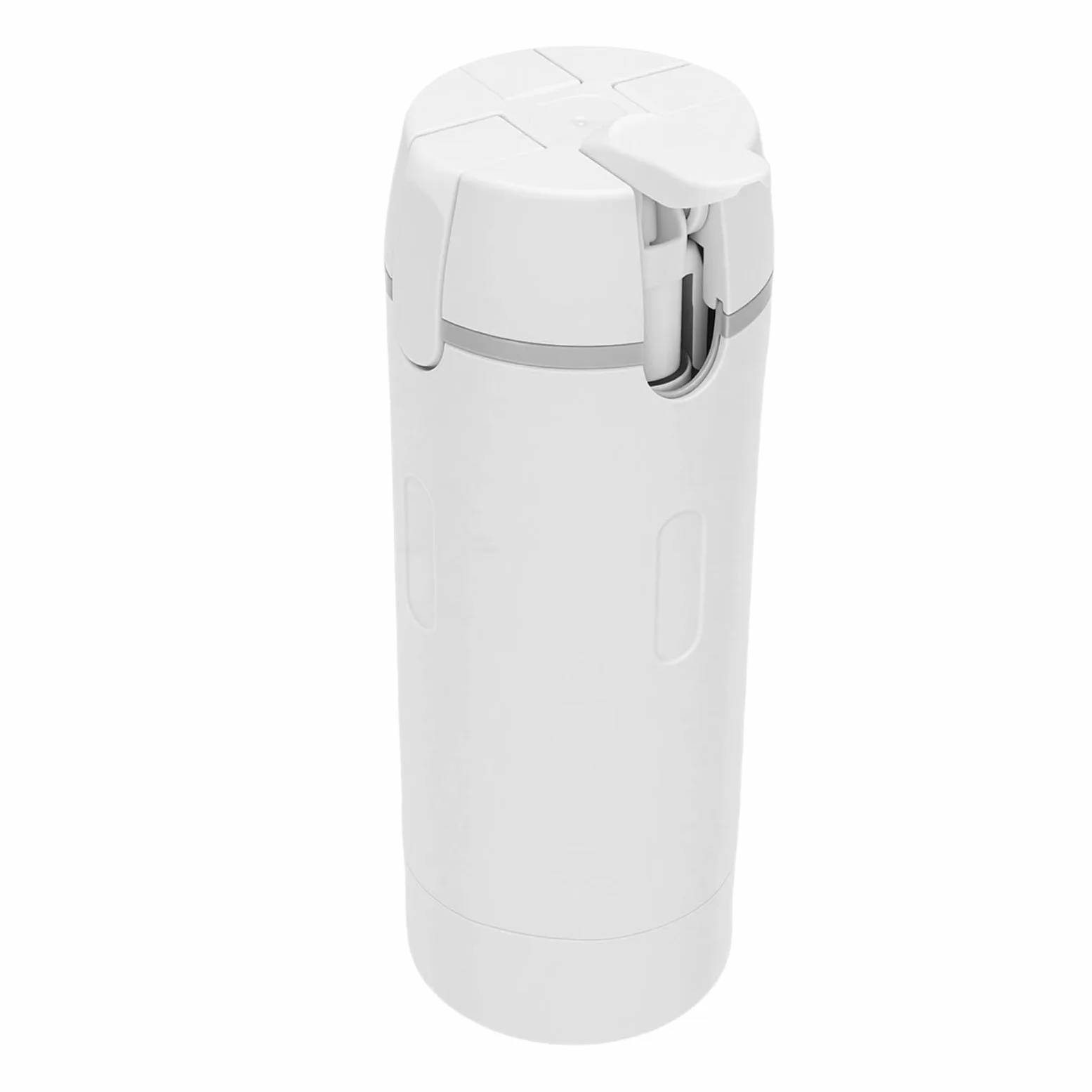 Wakects Flaconi Viaggio Ricaricabili, Contenitori per Liquidi Trasparenti 4 in 1 4 Pezzi 30ml, con Etichette per Shampoo Balsamo Doccia (WHITE)