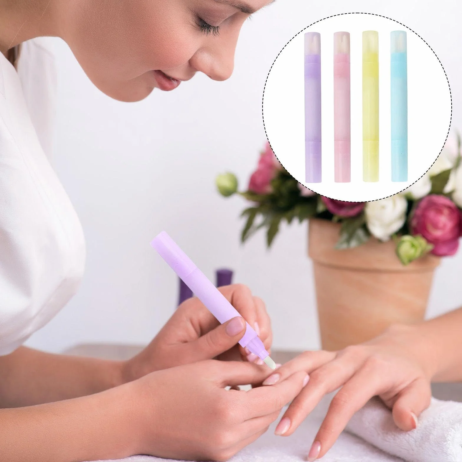 Penna Per Strumenti Per La Pulizia Delle Unghie Da 8 Pezzi, Penna Per La Correzione Dei Bordi Delle Unghie, Penna Per La Pulizia Dello Smalto Multifunzione, Strumento Per Nail Art.