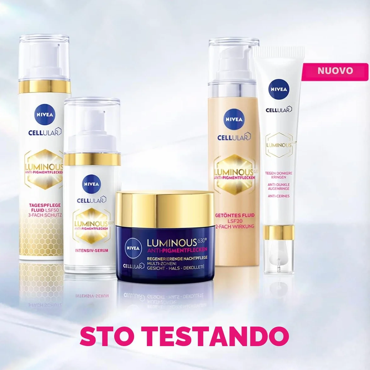 NIVEA LUMINOUS 630 Crema mani avanzata anti macchie scure (50 ml), crema per la pelle arricchita con acido ialuronico, crema mani nutriente per pelli luminose