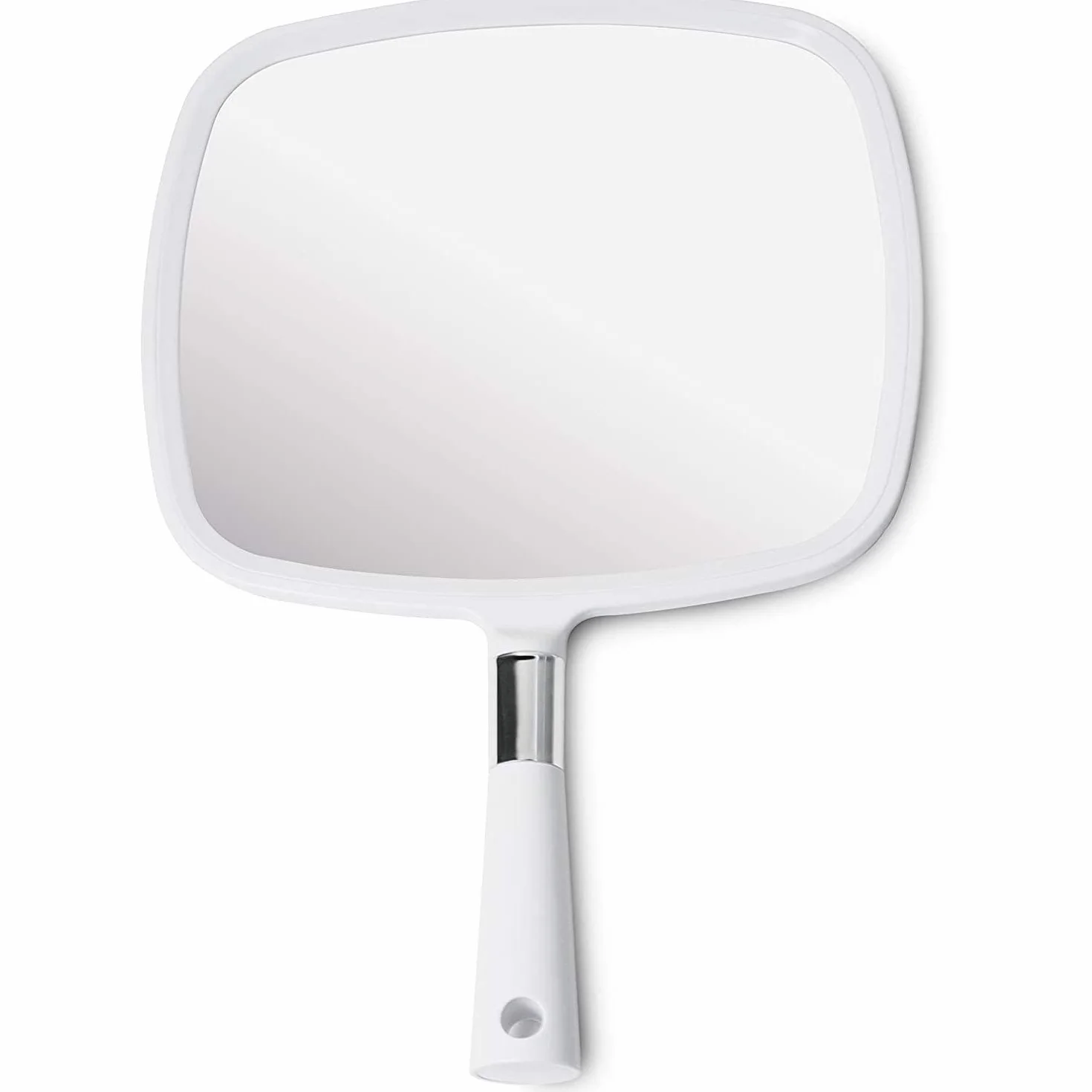 Mirrorvana Specchio portatile con manico ergonomico 23 x 33 cm bianco