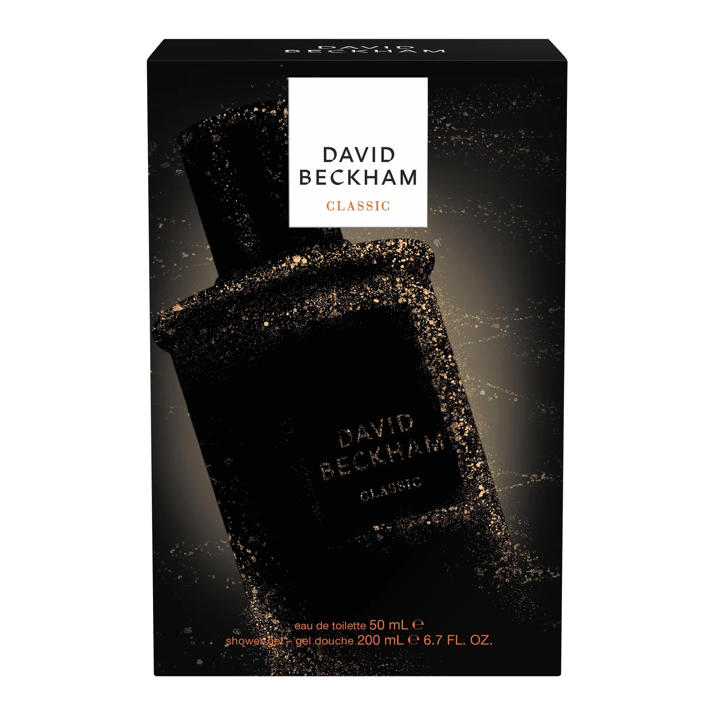 David Beckham Confezione Regalo Classic, Eau de Toilette 50ml e Gel Doccia 200ml, Fragranza Legnosa, Fresca, Ambrata per Lui