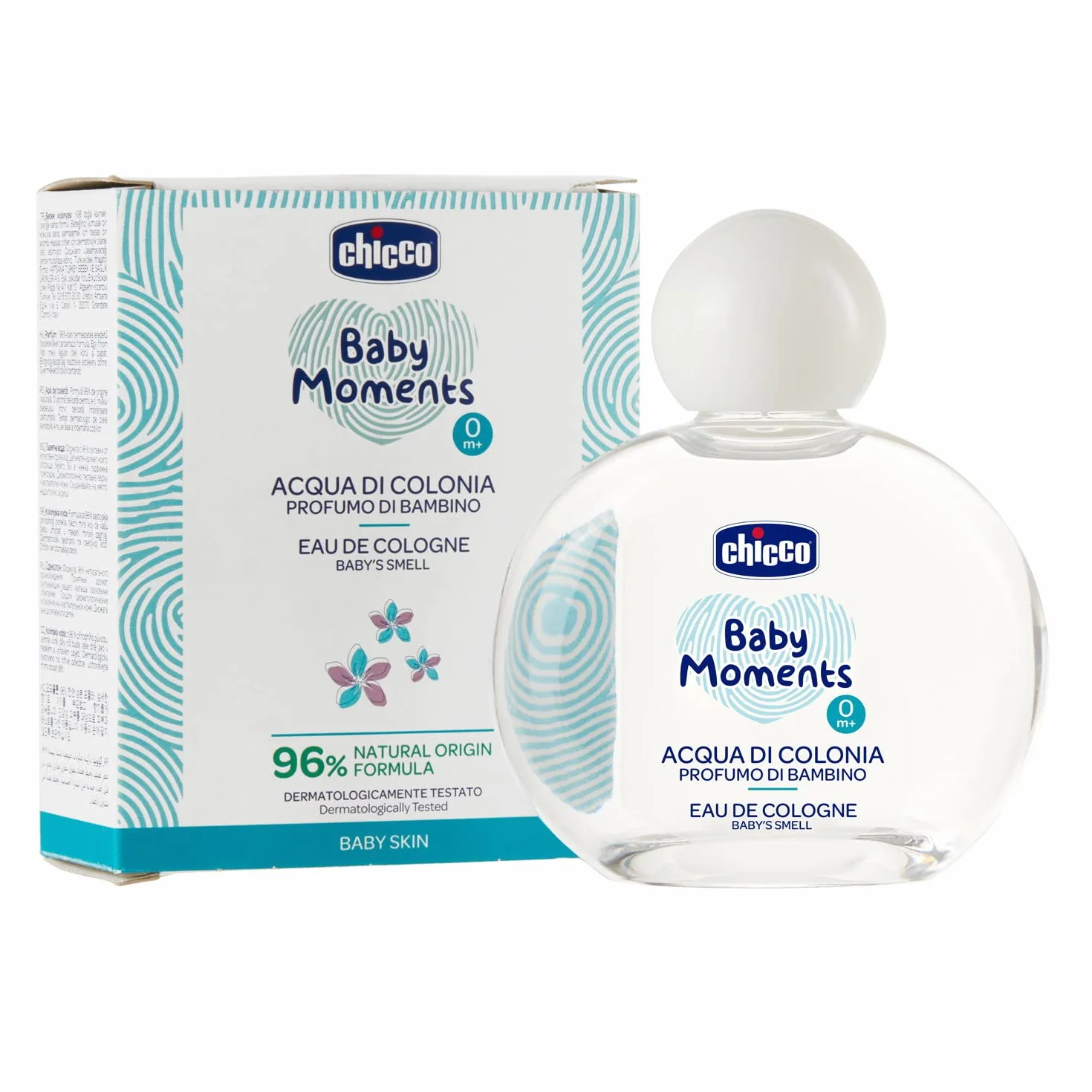 Chicco Acqua Di Colonia Baby Moments 100 ml Delicata Fragranza per Bambini 0 Mesi+